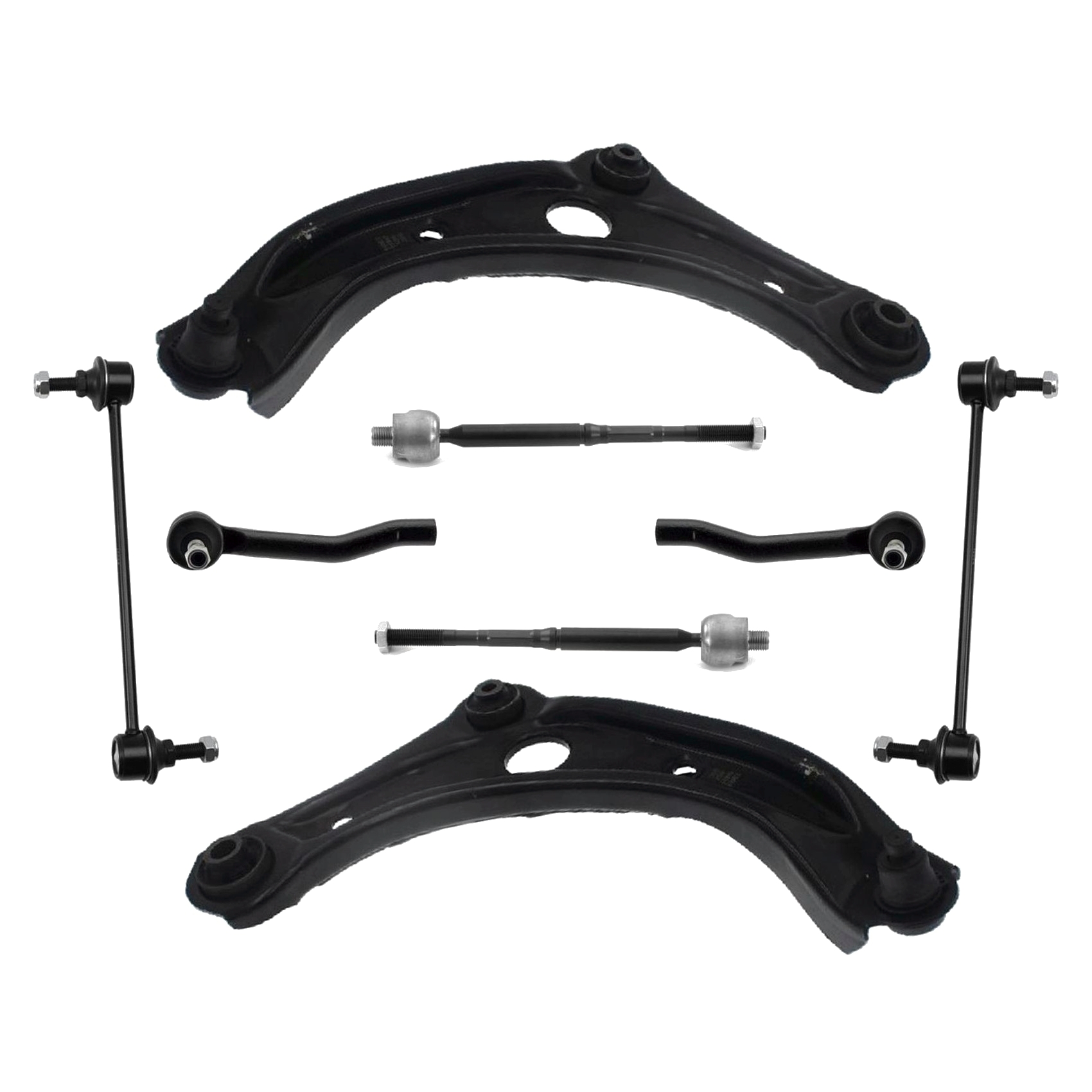 For 2021-2022 Kicks Platinum Front Lower Control Arms Sway Bar Links & Tie Rods
