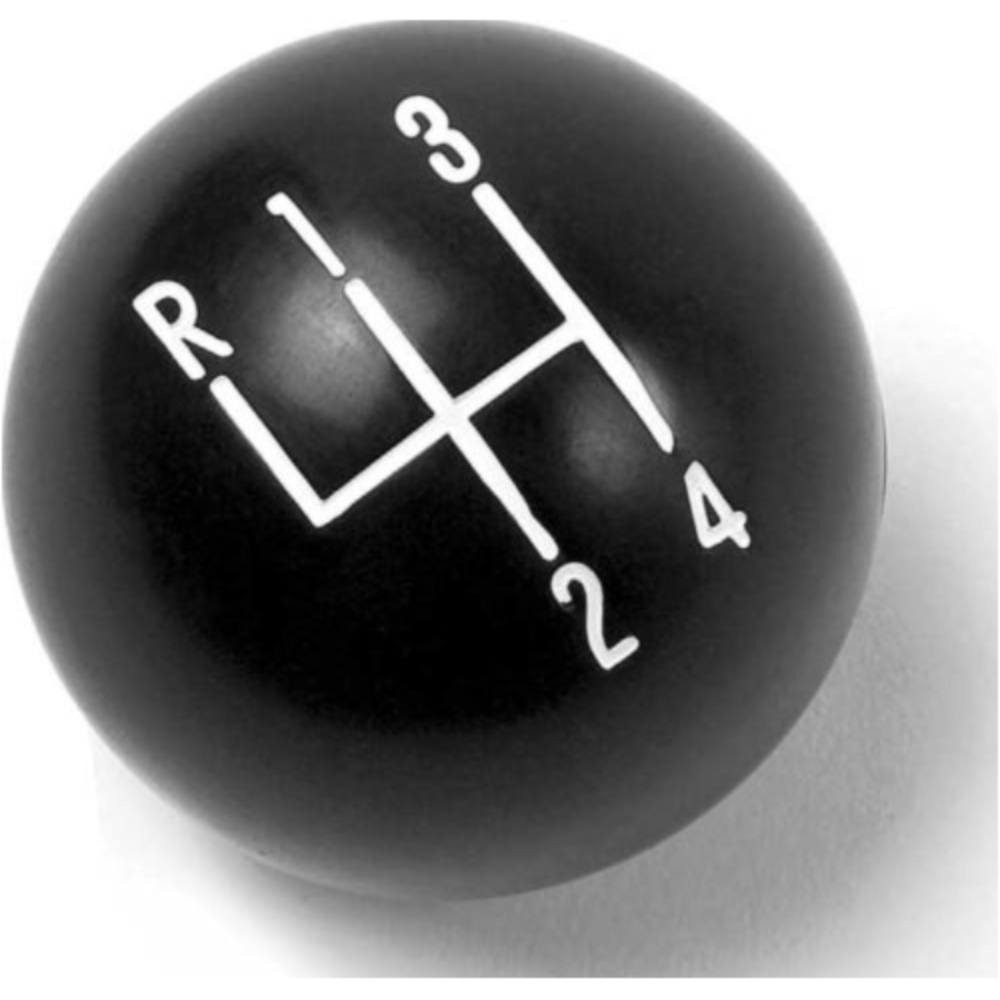 Black 4 Speed Shift Knob 3/8"-16 Thread For Chevrolet Pontiac