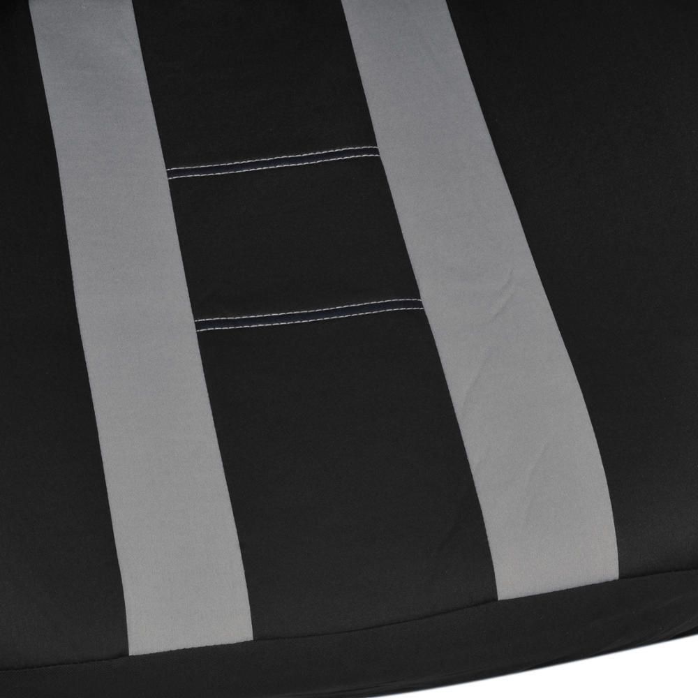 Gray Black Striped Car Seat Covers Auto Interior For 99-00 328i Base Mesh Cloth