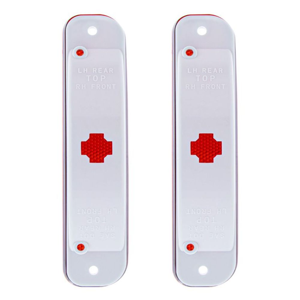 Red Rear Side Marker Light With SS Trim 1973-1980 Chevy Trucks