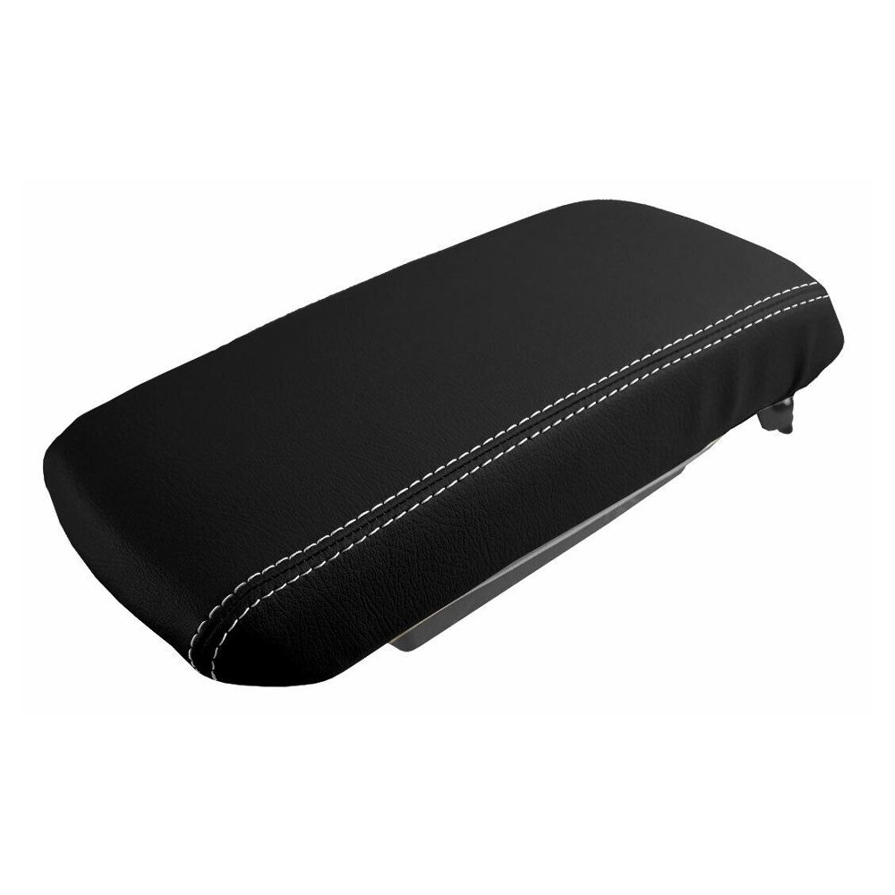 Console Lid Armrest Cover Leather For Dodge Avenger 2008-2014 White Stitch