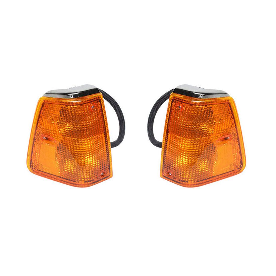Pair Of Turn Signal Light White Hd For 1988-1995 White/GMC WCA 1114976 1114975