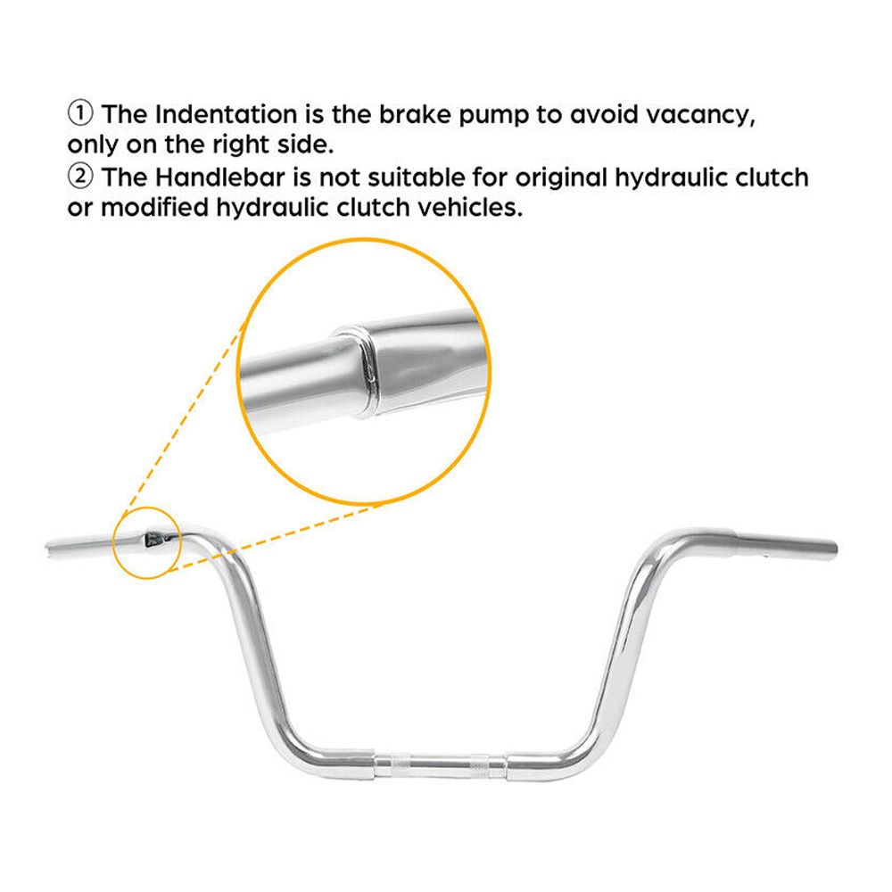 16" Rise Ape Hanger 1-1/4" Handlebar For 18-20 Harley-Davidson Deluxe Flst Fxst
