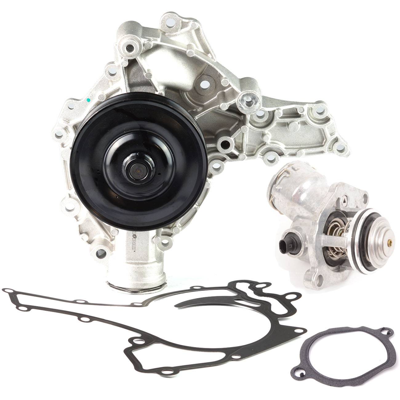 For Mercedes W204 W211 W251 W164 Engine Water Pump + Gasket + Thermostat Kit