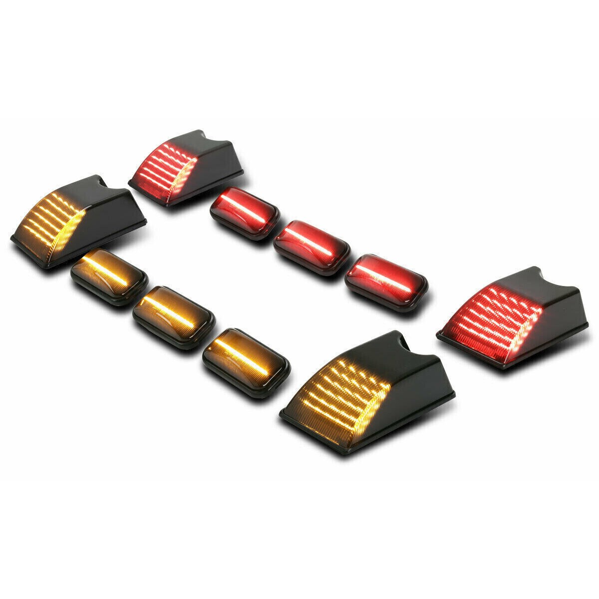 10PCS LED Cab Roof Light Marker Roof Top Lamps Smoke SUT