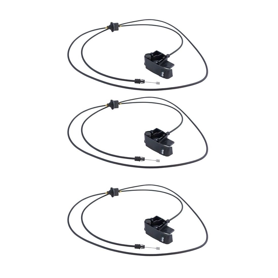 3 Sets Of - Hood Release Cable With Handle For Cadillac Chevrolet GMC Truck
