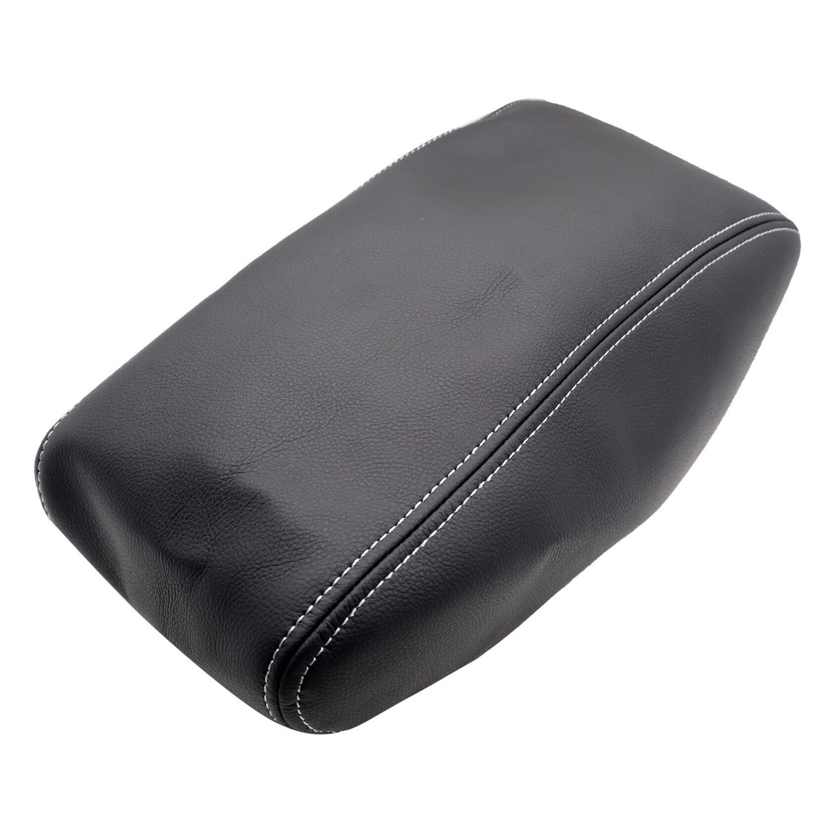 Leather Center Console Lid Armrest Cover For 11-19 Jeep Grand Cherokee Black