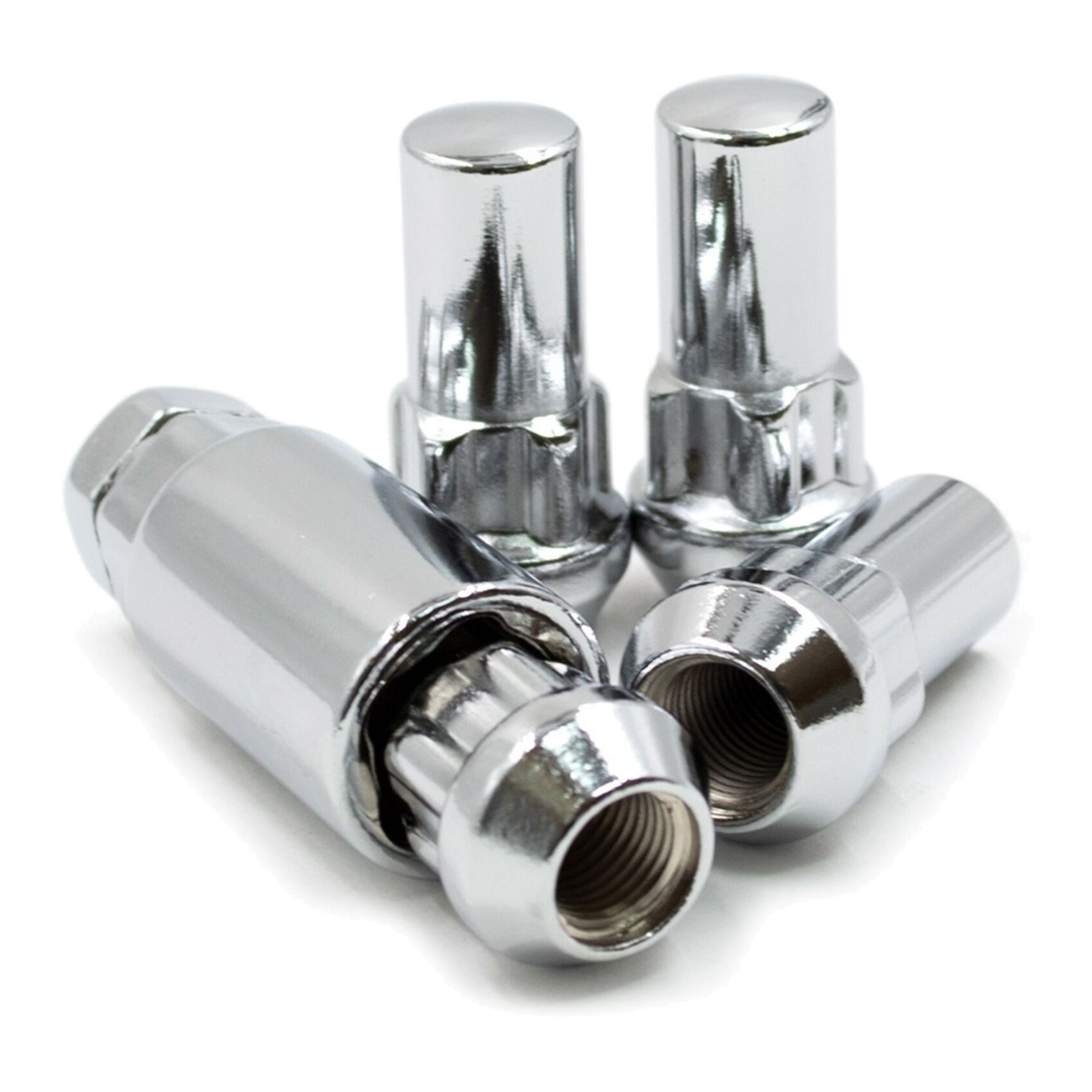 For Chevrolet Locking Lug Nuts 7/16-20 Bulge Acorn 1.75" Tall Wheel Lock Set