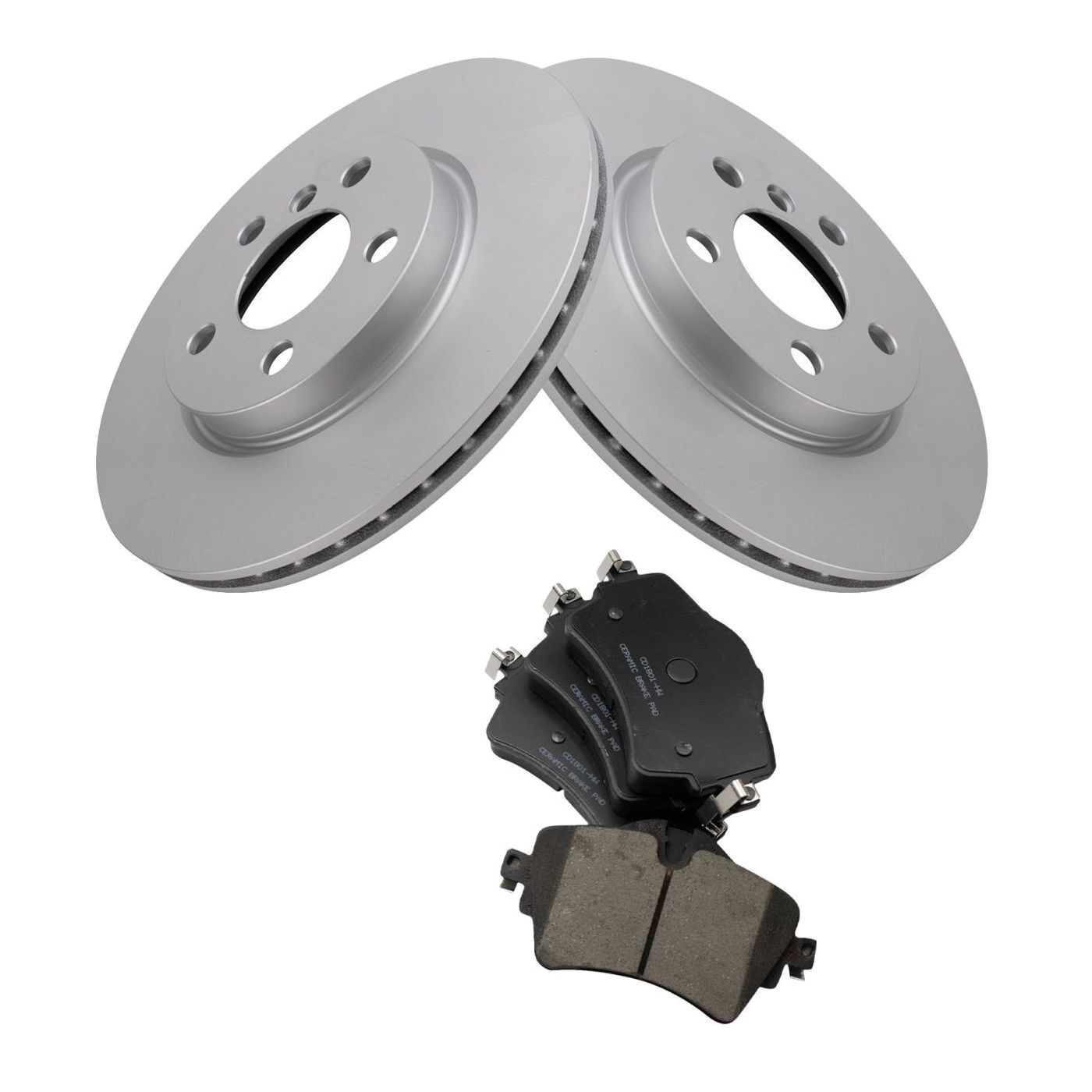 For 14-19 Mini Cooper S Front Posi Ceramic Disc Brake Pad & Coated Rotor Kit