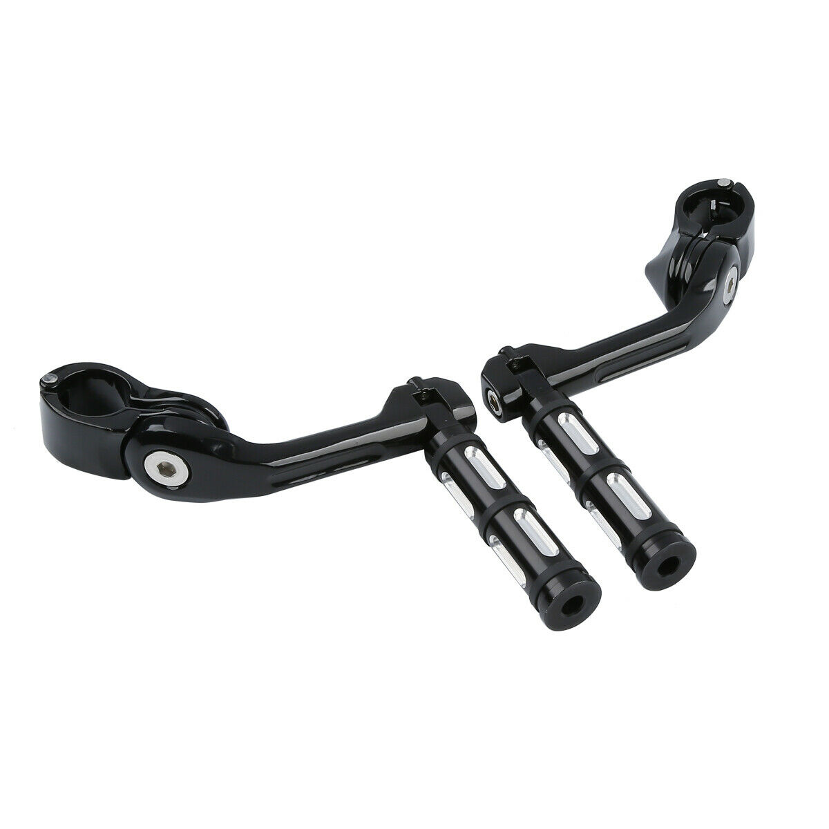 1-1/4'' Footpegs Highway Bar Pegs Long Angled Mount Fit For Harley Road Glide