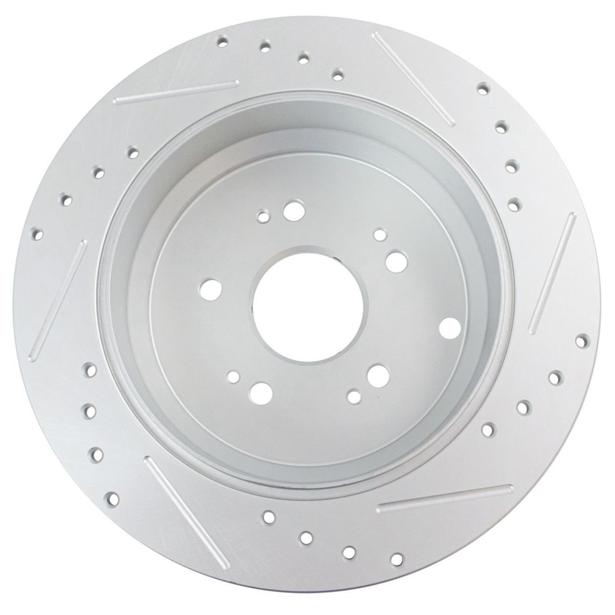 For Acura 07-18 RDX Honda 05-16 CR-V Brake Rotor Drilled & Slotted Coated Rear