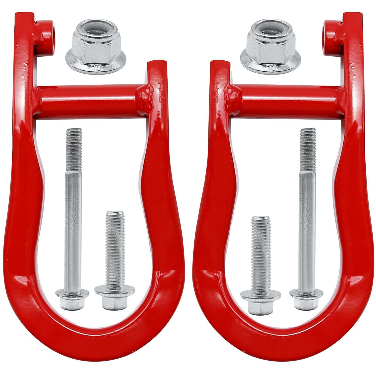 2 Red Tow Hooks For Chevy Silverado GMC Sierra 1500 2007-2019 84192871