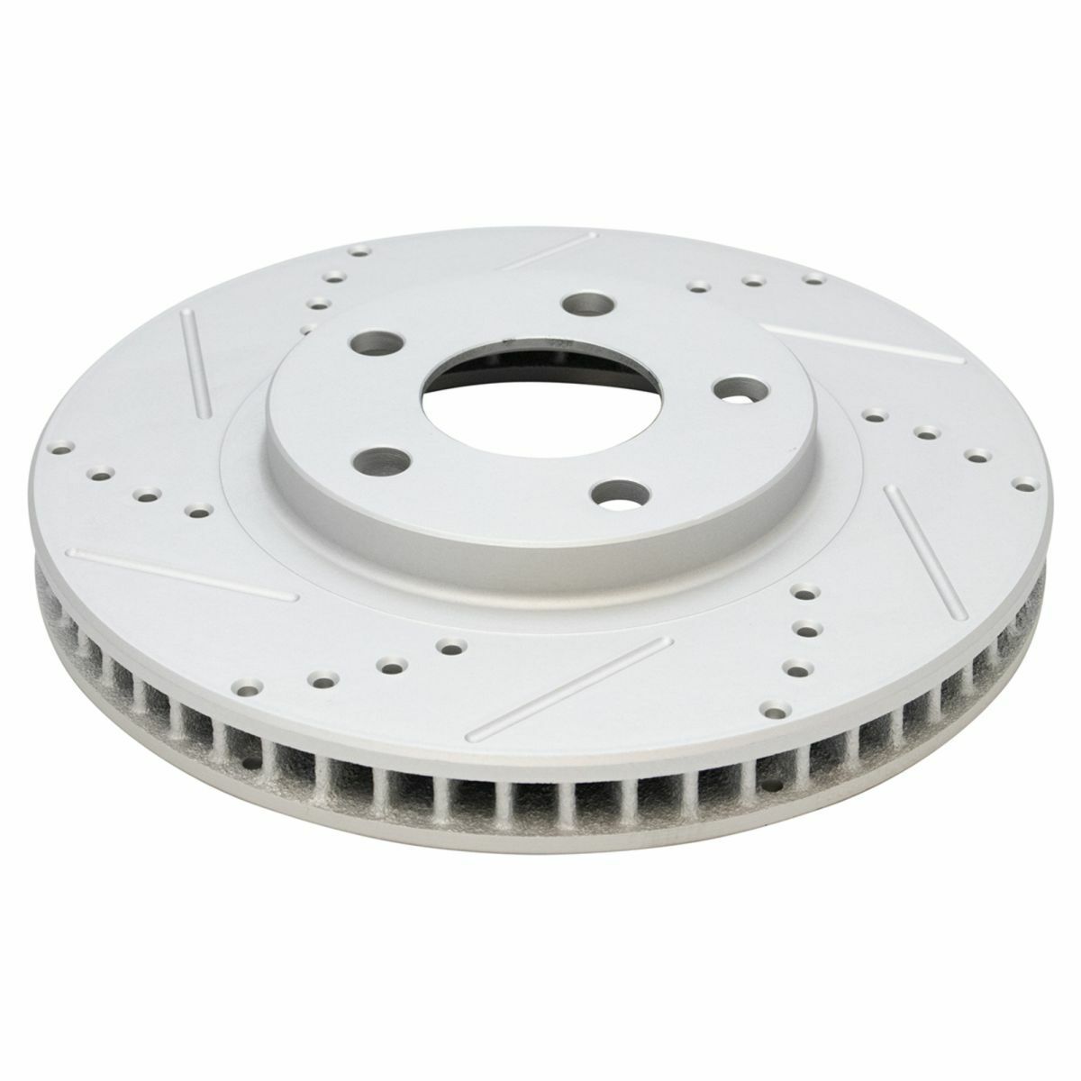 Brake Rotor Drilled Slotted Front Coated Pair For Chevy Buick Cadillac