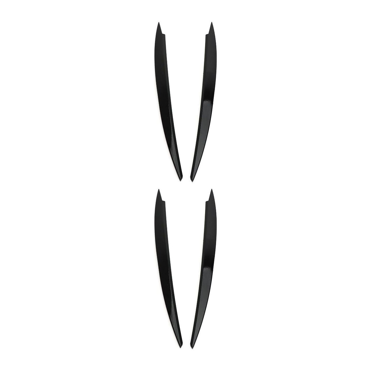 2 Sets Of - Front Headlight Eyelid Eyebrow Cover Trim Black For VW Golf MK7 Golf R