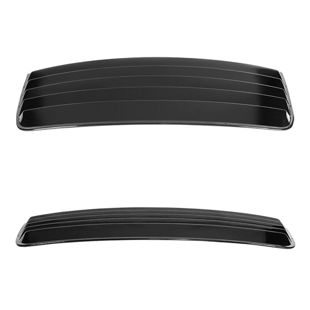 For 08-23 Dodge Challenger Gloss Black Rear Window Louver Rain Cover Shade ABS