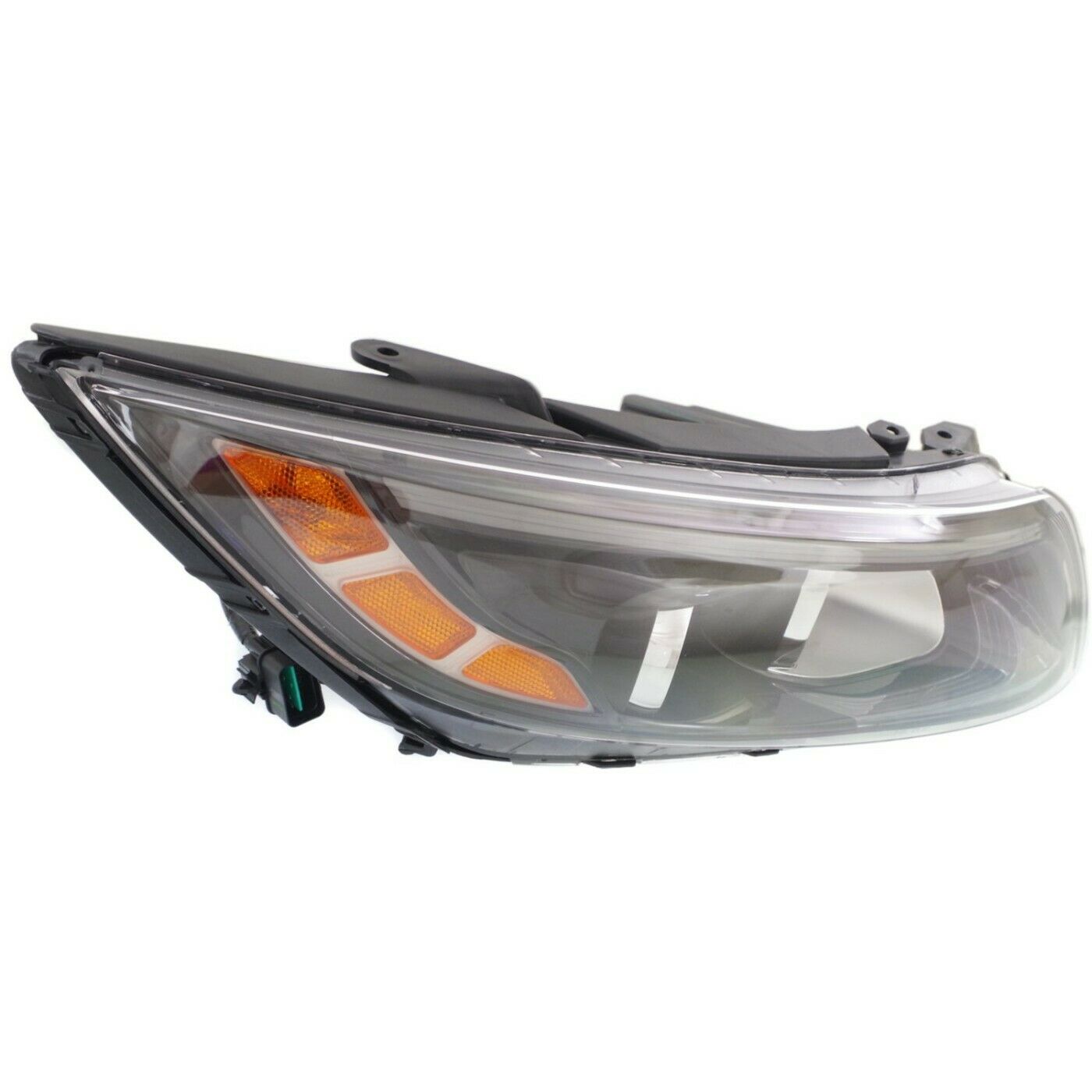 Headlight Set For 2014-15 Optima Sedan Left And Right Black Housing 2Pc
