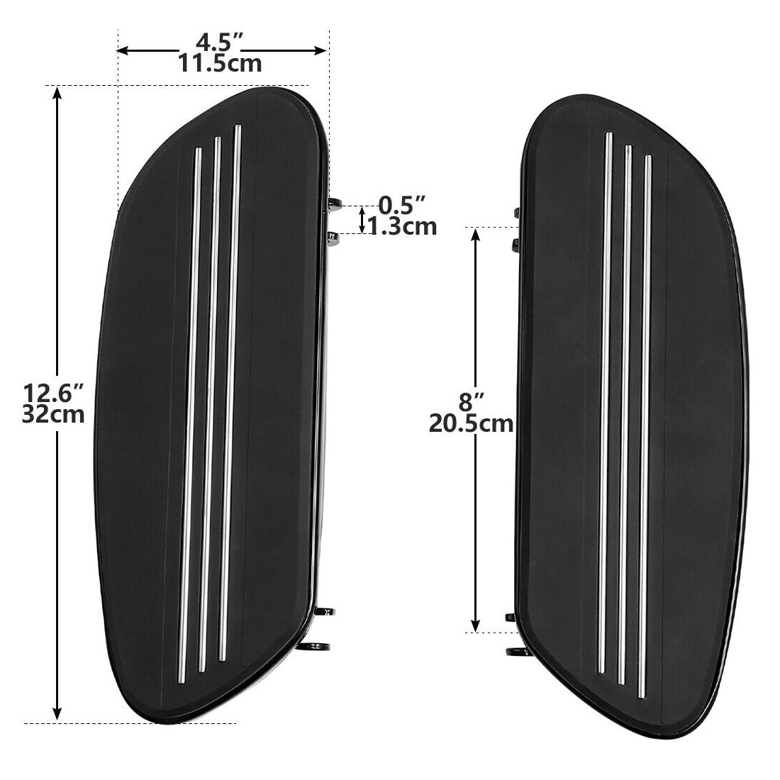 For 05-07 Harley-Davidson Softail Springer Black Driver Footboard Floorboard