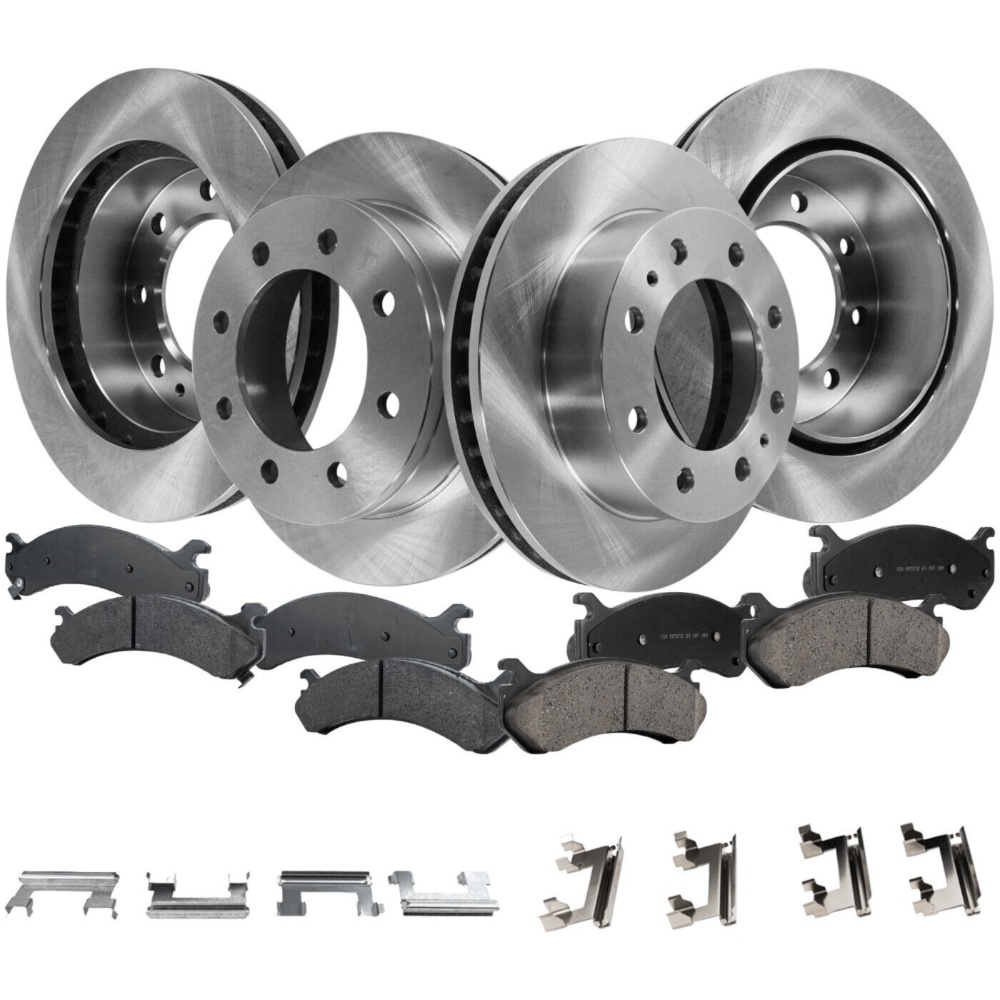 Disc Brake Rotor And Pad Kit For 2005 GMC Sierra 2500 HD Front And Rear