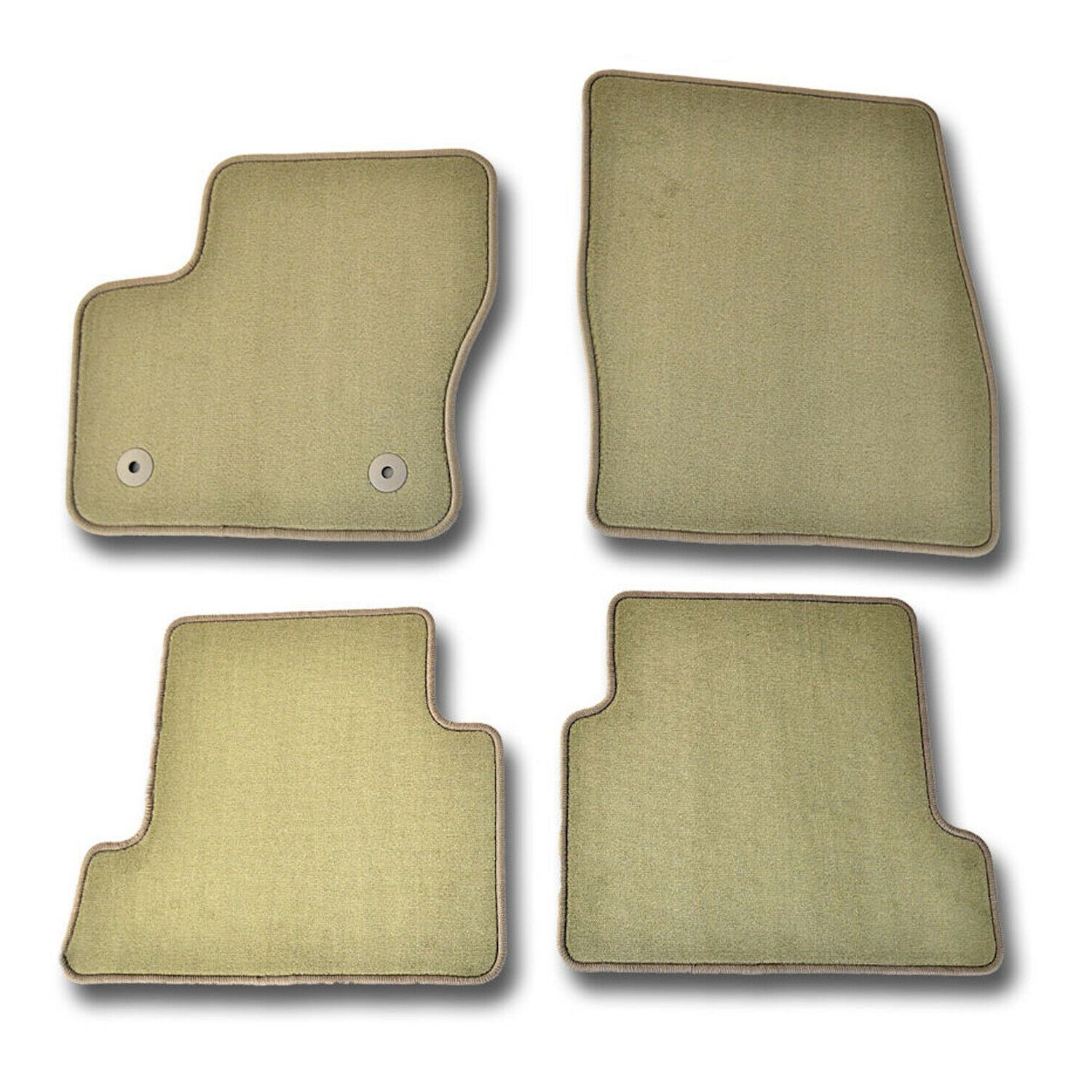 For 2013-2015 Ford Escape Carpet Front + Rear Floor Mats- Medium Stone - TAN