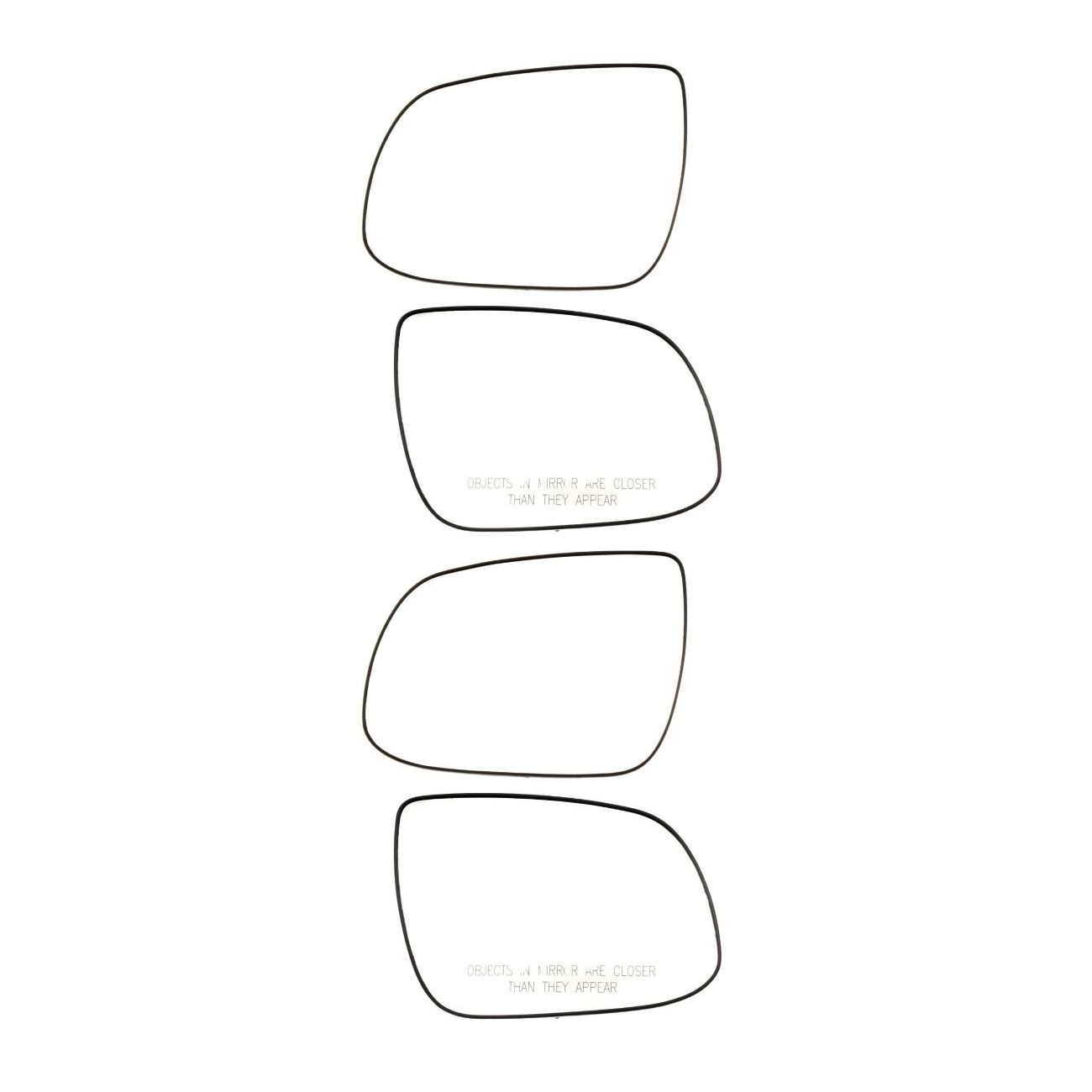 4 PCS - Set Mirror Glasses Driver & Passenger Side Left Right For Hyundai Kia