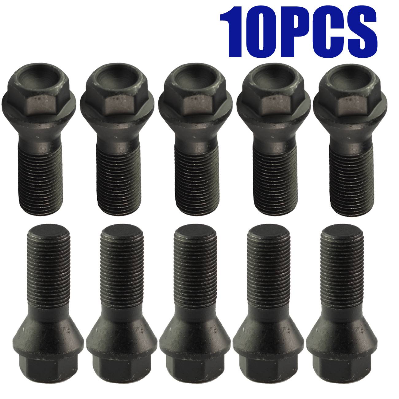 10PCS For BMW F25 X3 E70 X5 Black Wheel Lug Bolts 36136781151