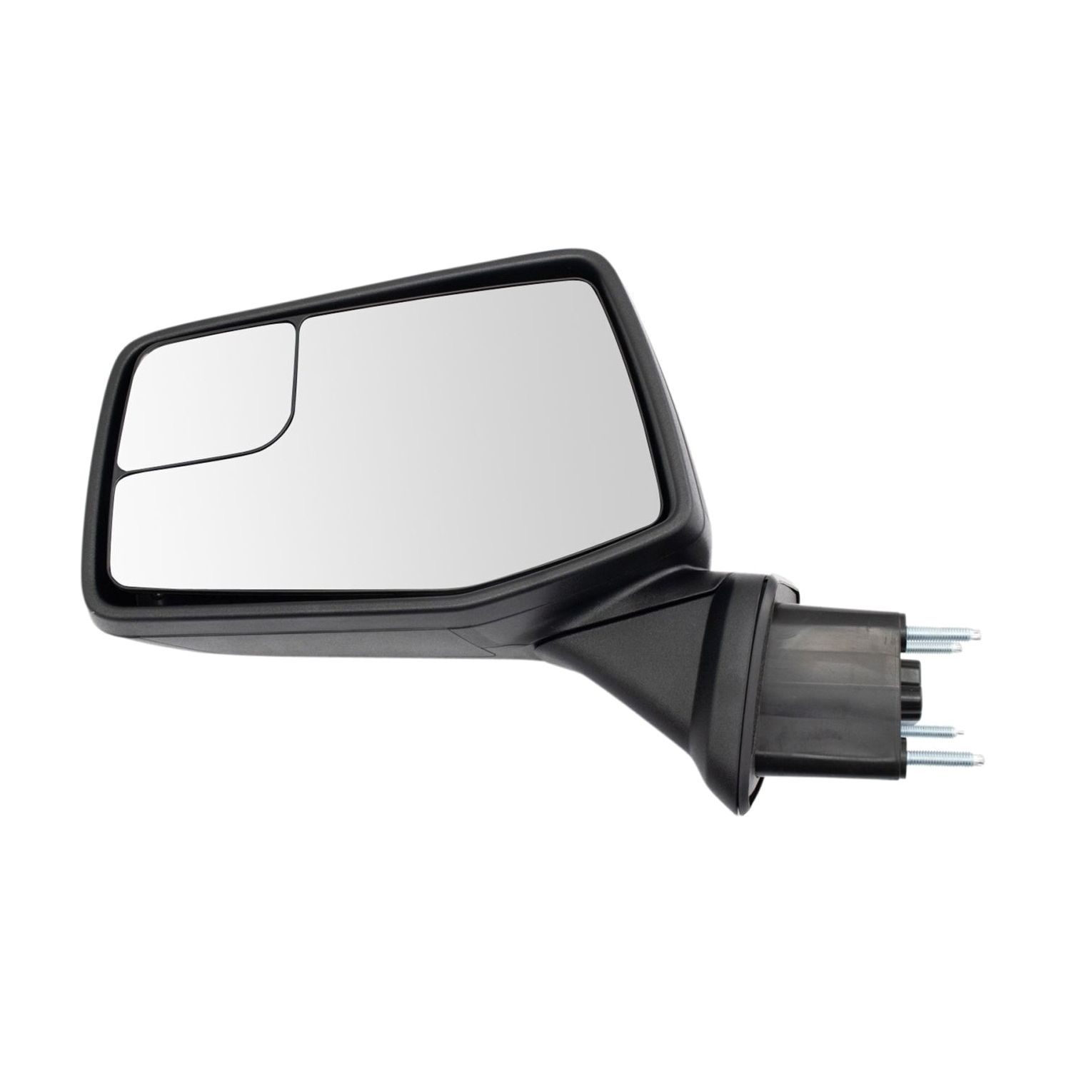 For 19-23 Silverado 1500 Mirror Manual Spotter Glass Striped Textured Cap Left