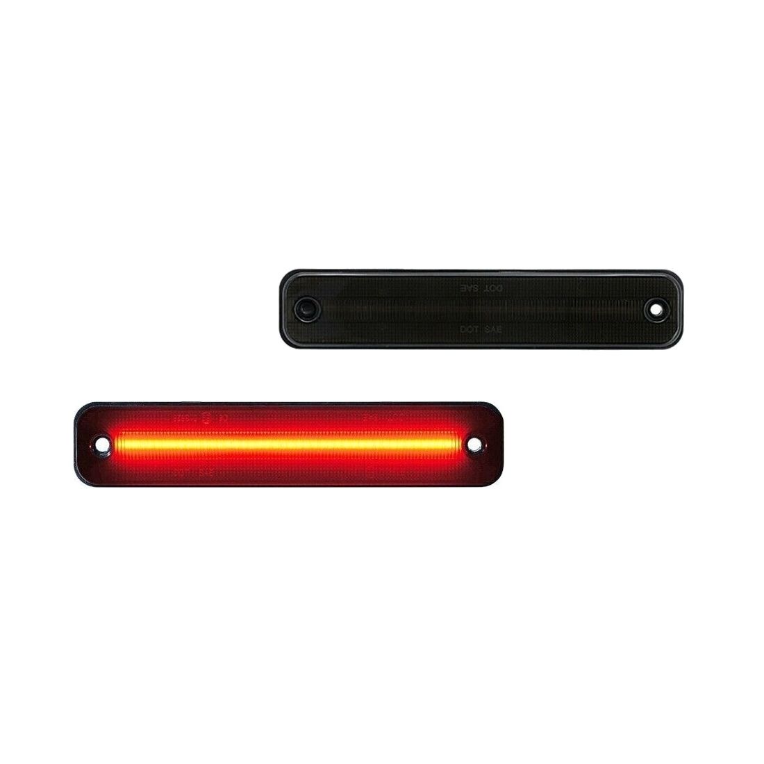 Rear Red LED Fender Side Marker Signal Lights Lamps Smoked