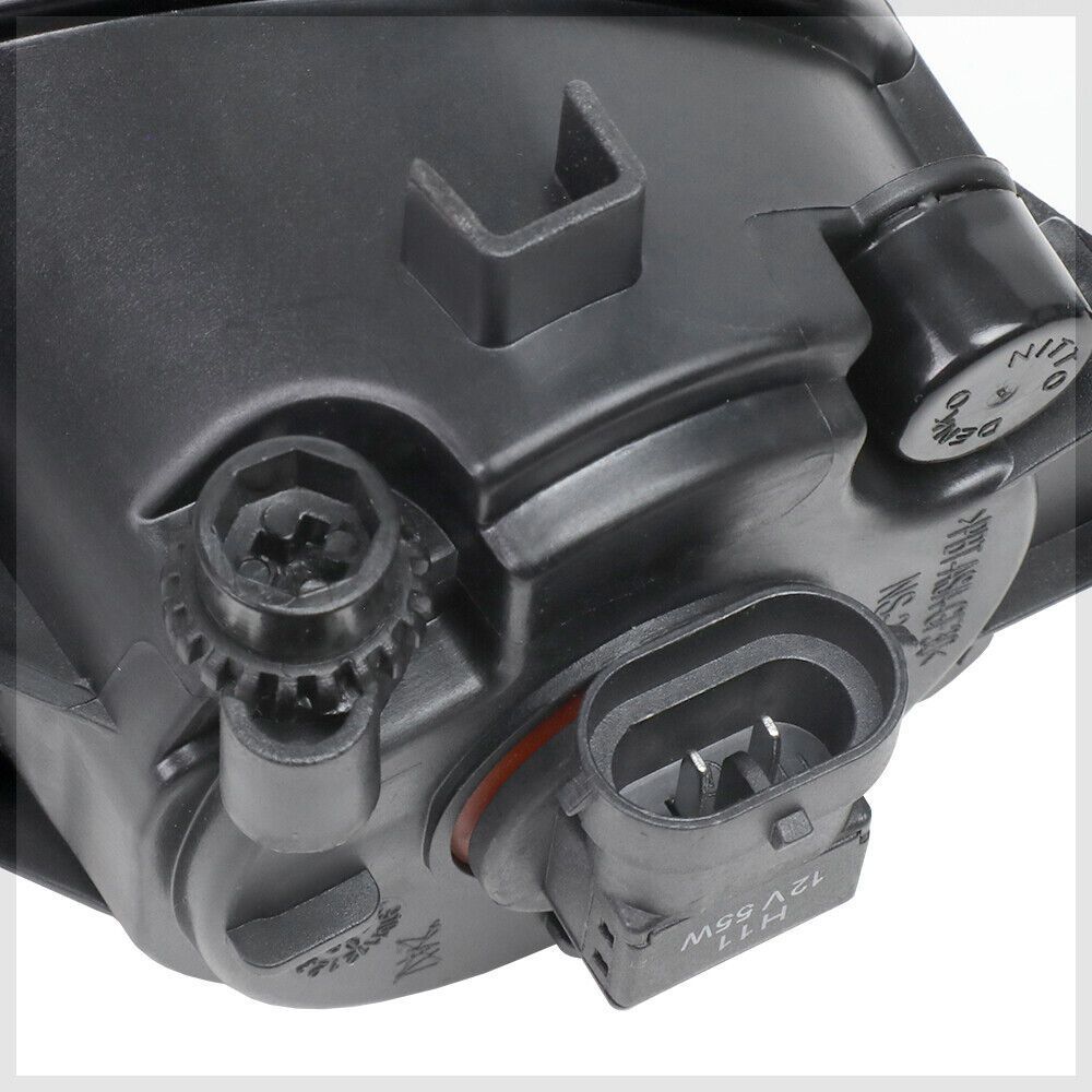 Fits 2016-2019 Sentra [Clear] Fog Light Lamp W/Switch+Harness+Chrome Trim Bezel