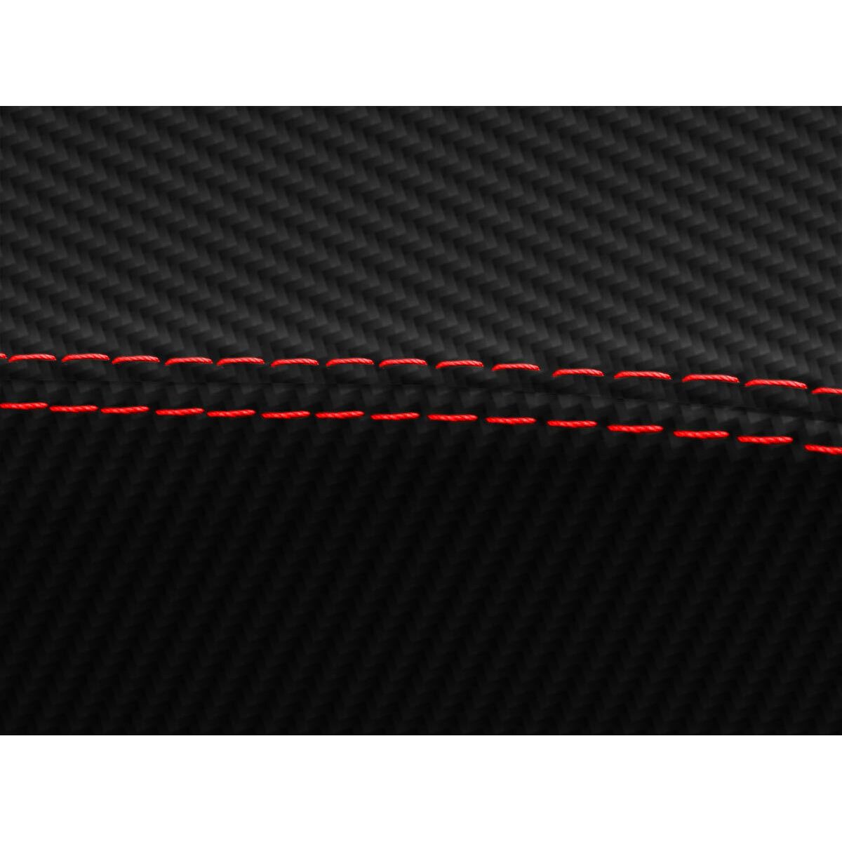 Console Lid Armrest Cover Carbon Fiber For Dodge Charger 2008-2010 Red Stitch