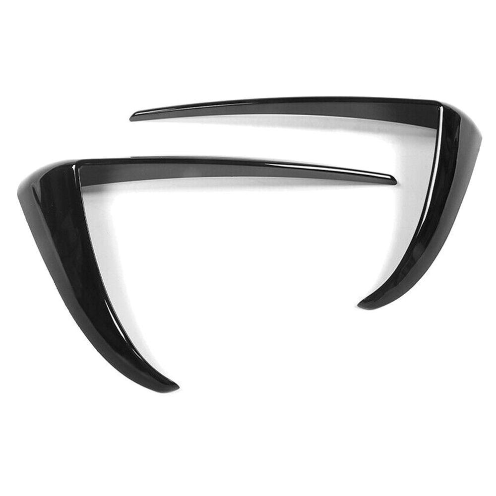 For Tesla 17-23 3 Base Model 3 Fog Light Lamp Trim Cover Gloosy Black ABS-2PCS