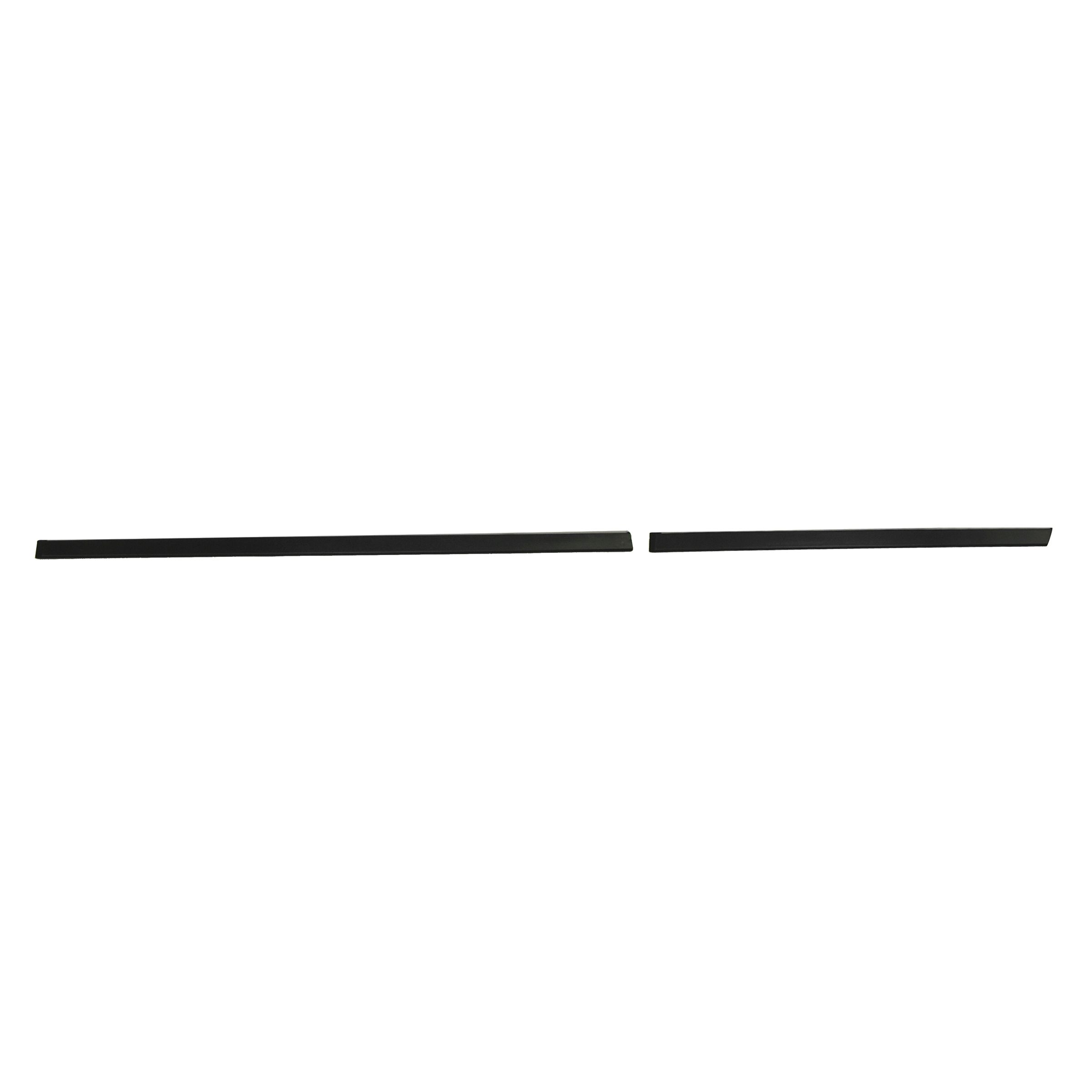Door Front Rear Side Moulding Trim Left 2pcs For 97-00 BMW 528i Sedan Blk/Chr