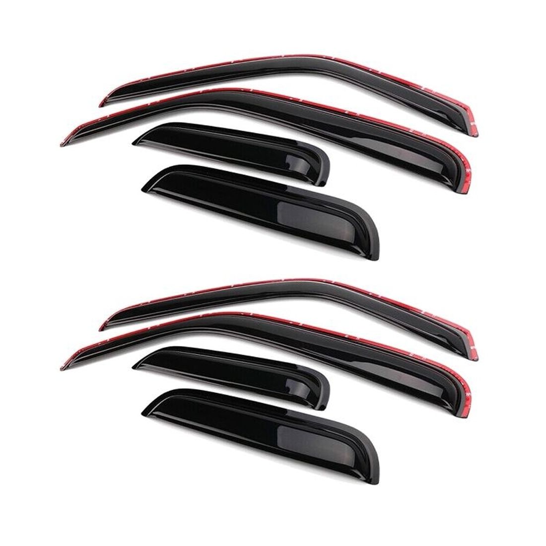 2 Sets Of - Fits 99-11 Ford 99-00 Mazda B2500 In Channel Acrylic Window Visors