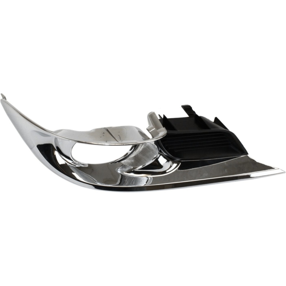 Fog Light Trim Set For Toyota 11-12 Avalon Left & Right Black And Chrome 2Pc