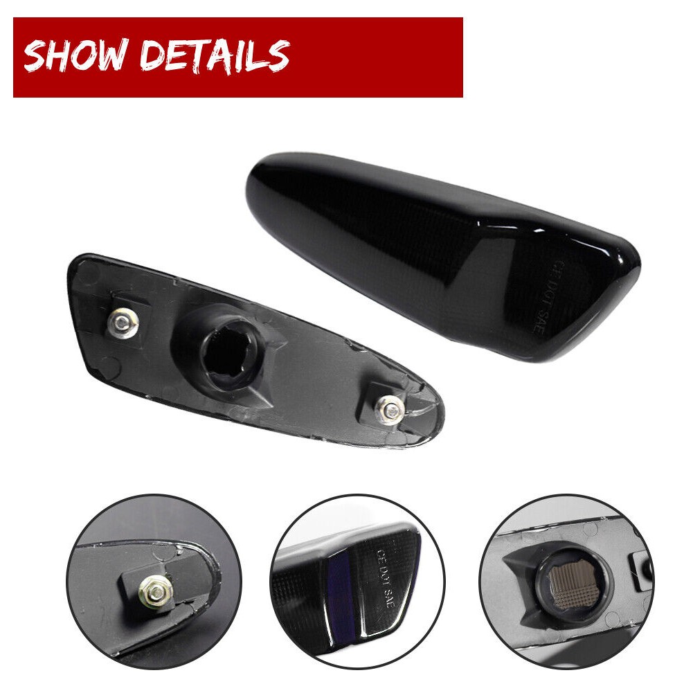 2 Sets Of - MK.4Smoked Lens Front Bumper Side Marker Lights