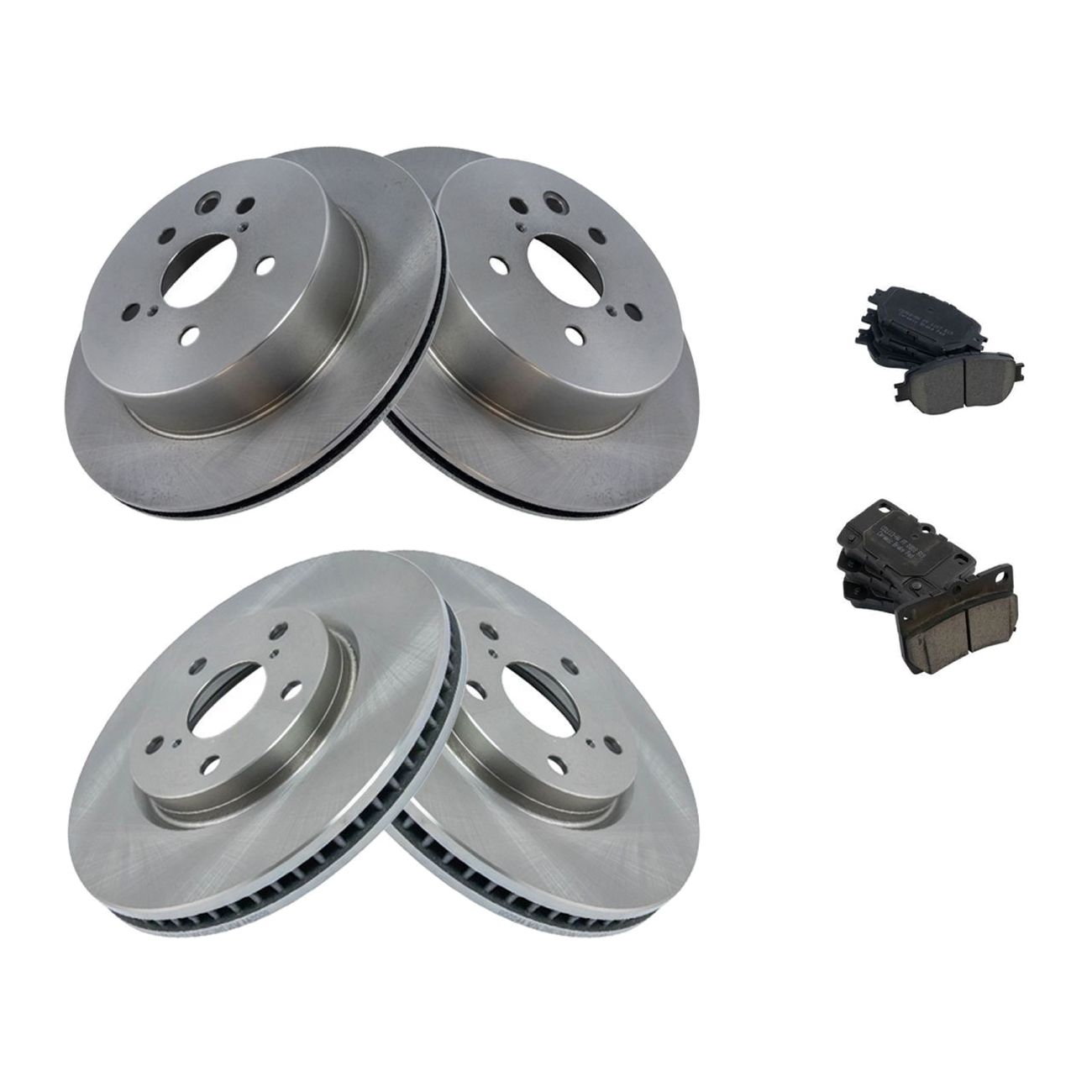 For GS300 IS250 Brake Rotor & Ceramic Pad Front & Rear Kit W/Chemicals