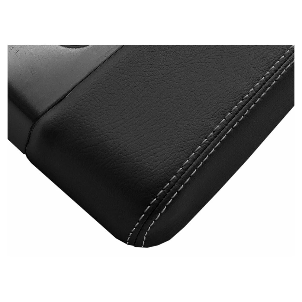 Console Lid Bench Armrest Cover Leather For Chevy 15-20 Suburban Sub Gray Stitch