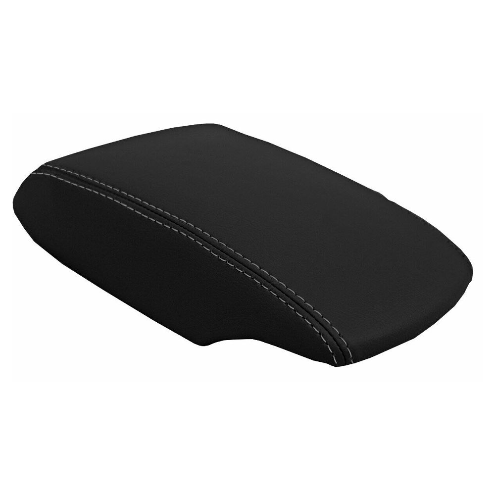 Console Lid Armrest Cover Leather For Nissan 2013-2019 Sentra Sedan Gray Stitch