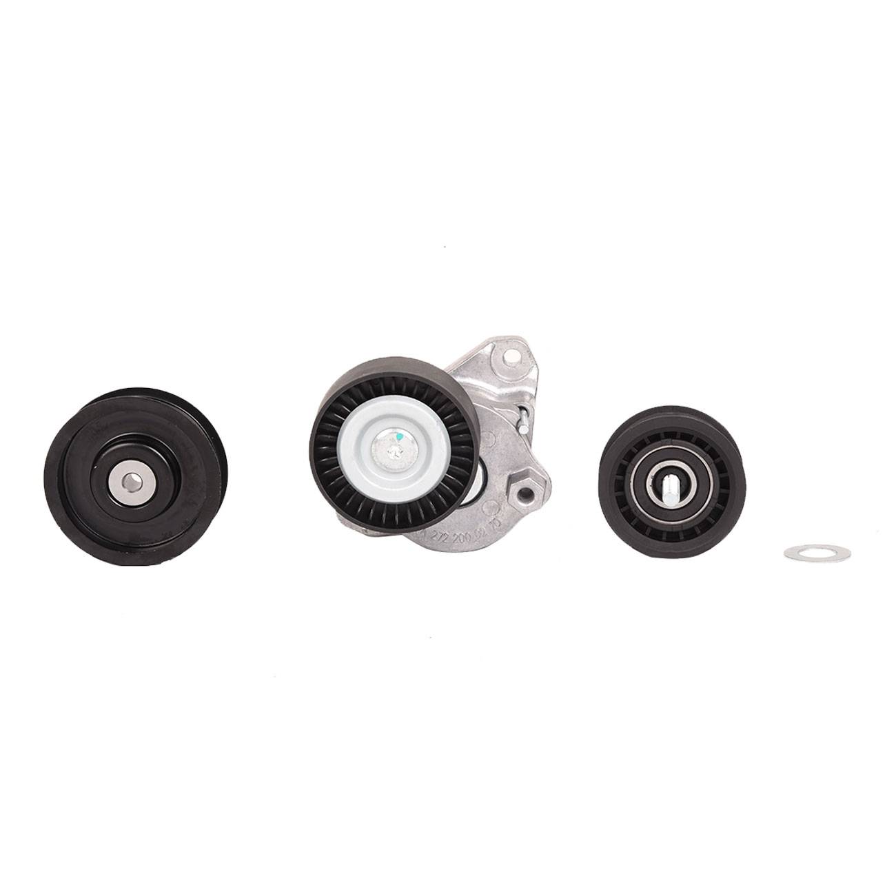 For 2005-2014 Mercedes-Benz C280 Drive Belt Tensioner+Idler Pulley 2722000270