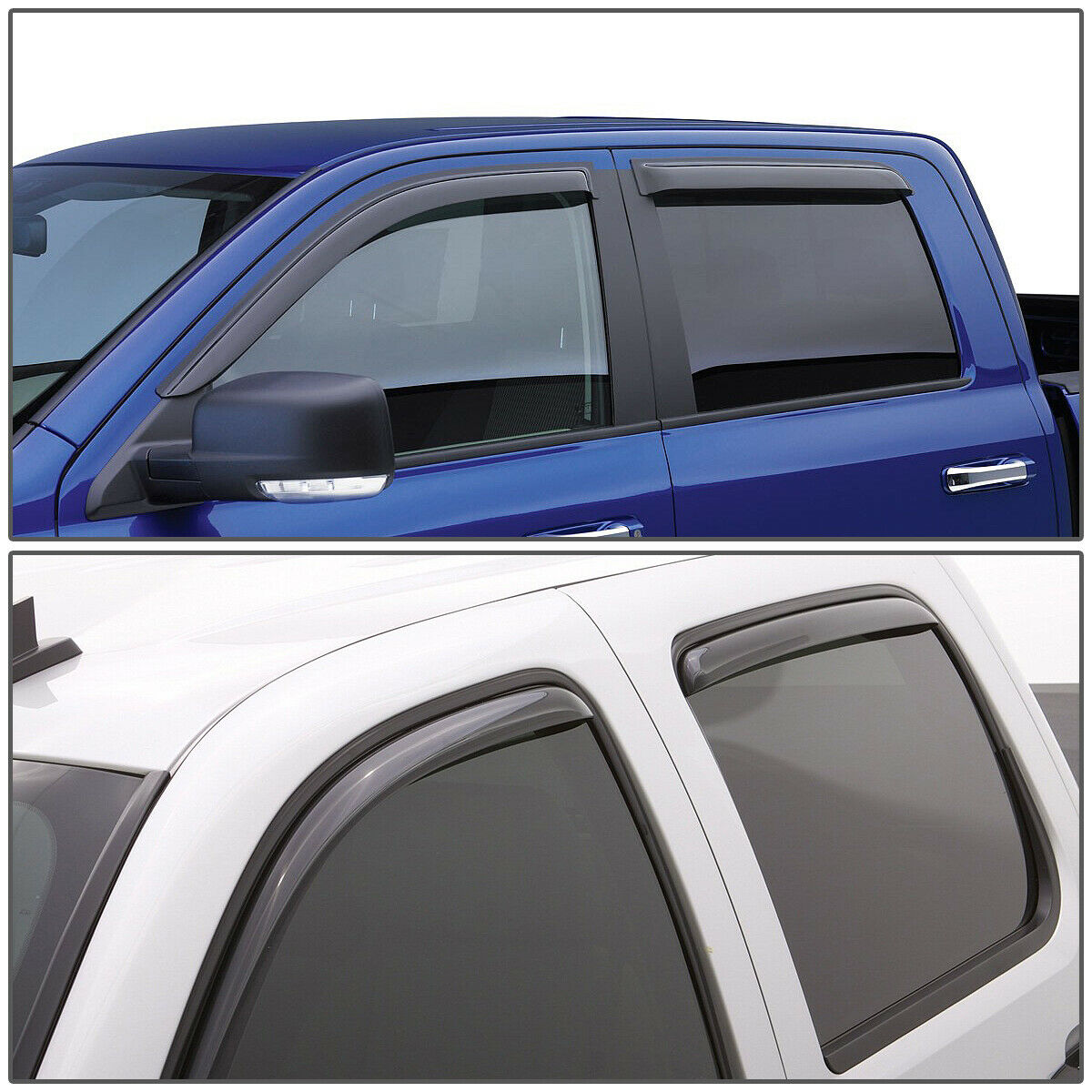 2 Sets Of - Out Channel Style Sun Rain Window Visors Visor For 94458