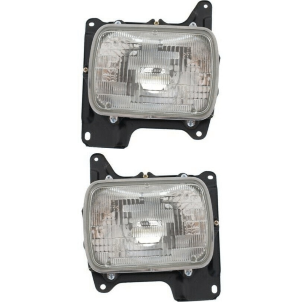 Halogen Headlight Set For 86-94 D21 95-97 Pickup Left & Right W/ Bulb(s) Pair