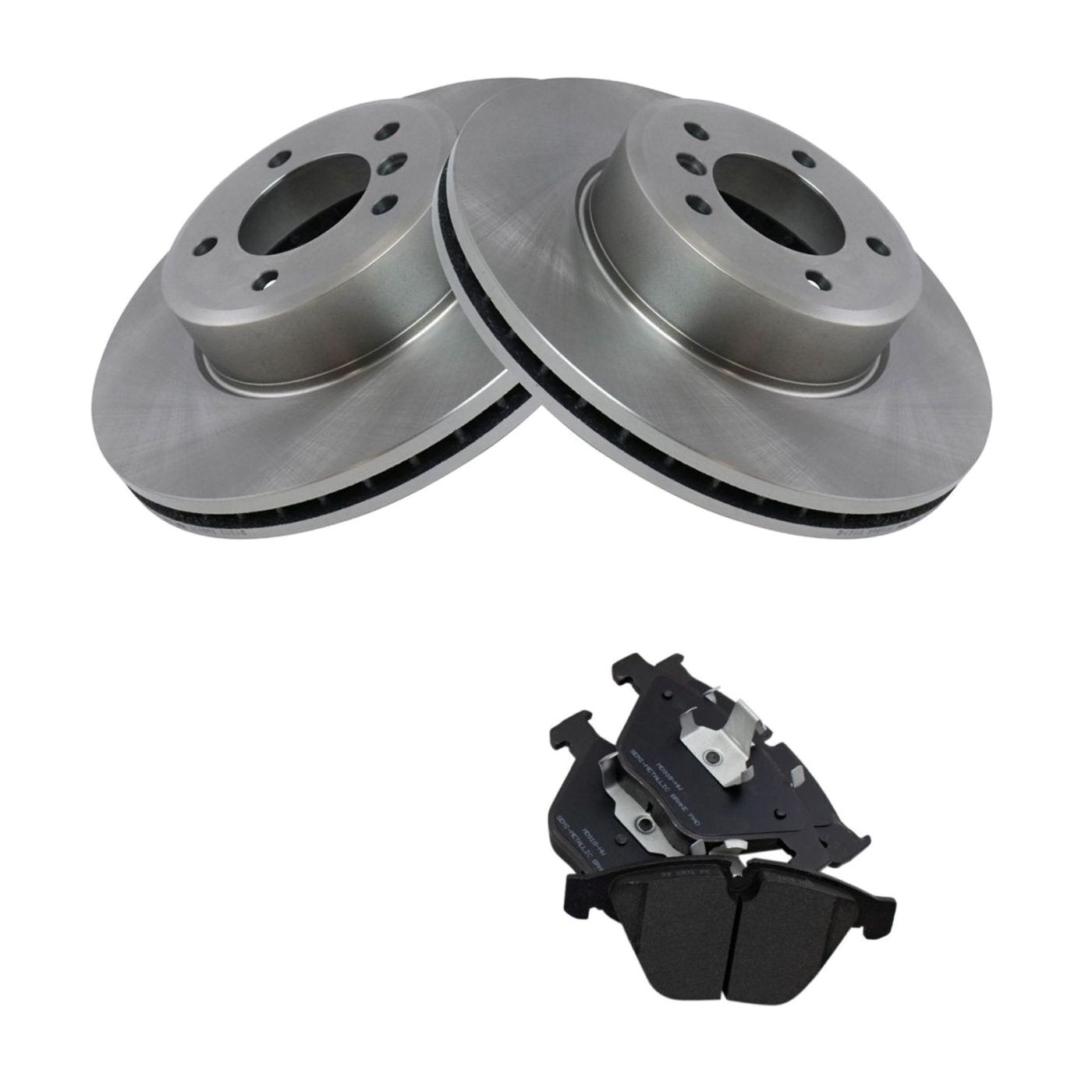For 2009-2010 528i XDrive Base Sedan Rotor & Brake Pad Kit Semi Metallic Front
