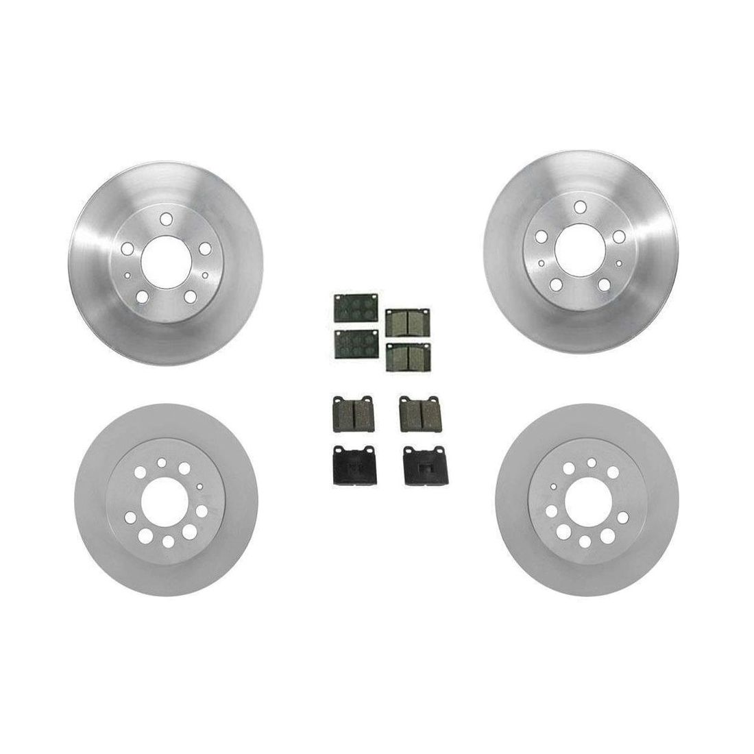 Front & Rear Rotor & Pads Kit For Volvo 240 244 245 Must Have Vented Rotor