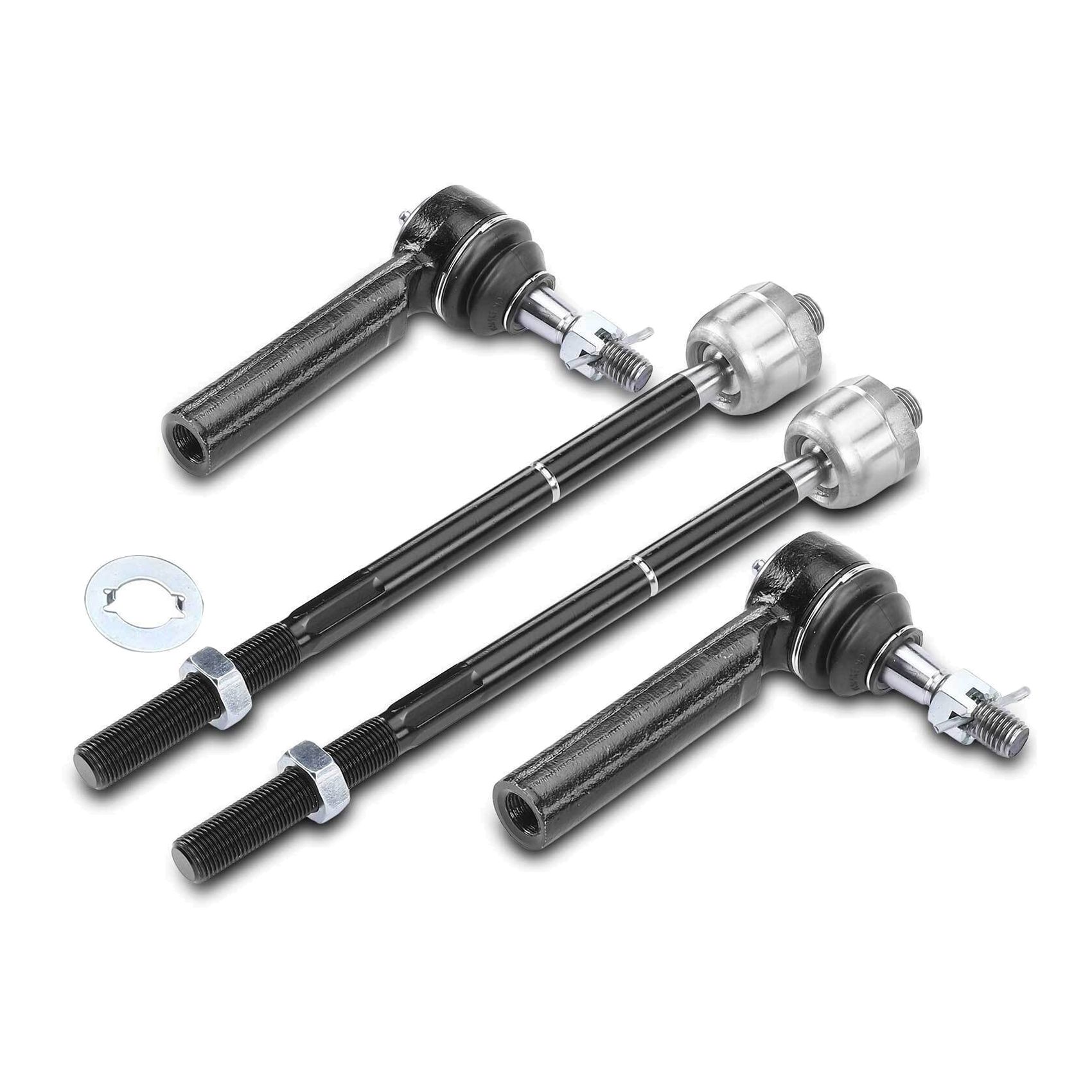 4x Inner & Outer Tie Rod End For Chevrolet Silverado 1500 Cadillac Escalade GMC