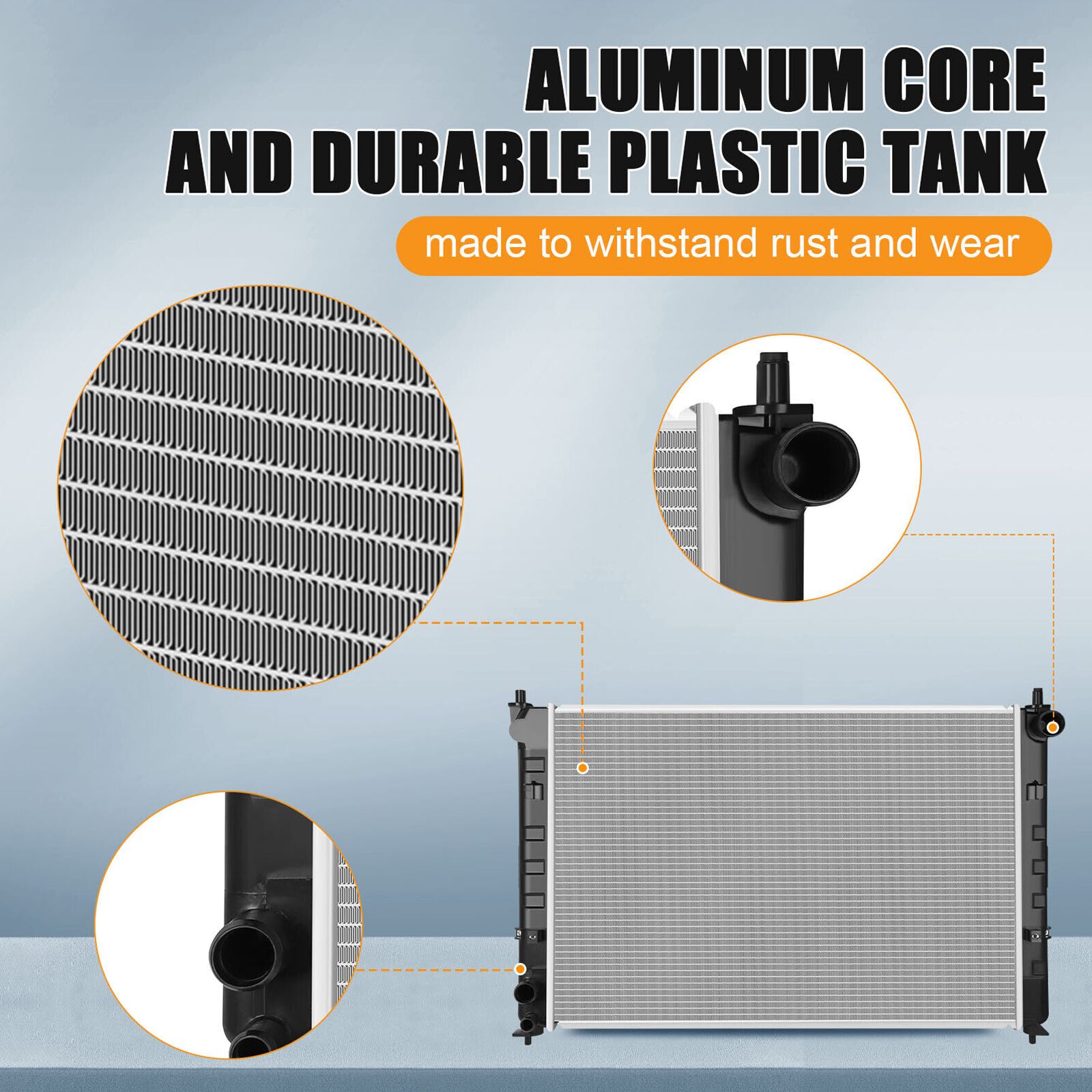 Aluminum Radiator For MPV A86490-10169232 4-Door 3-Door 3.0L CU2768 MA3010197