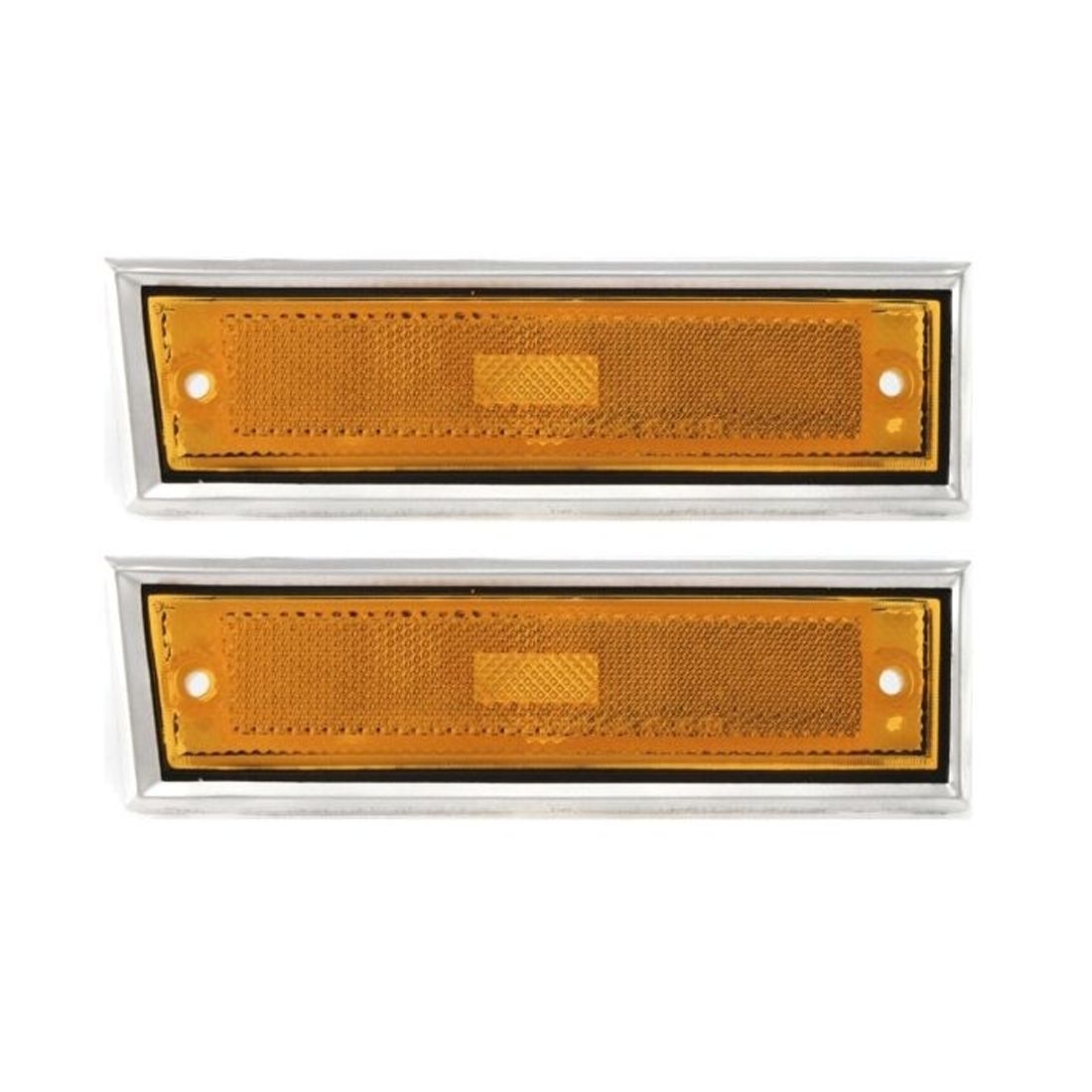 2 Sets Of - Side Chrome Bezel Marker Parking Light Passenger Right For Chevy GMC