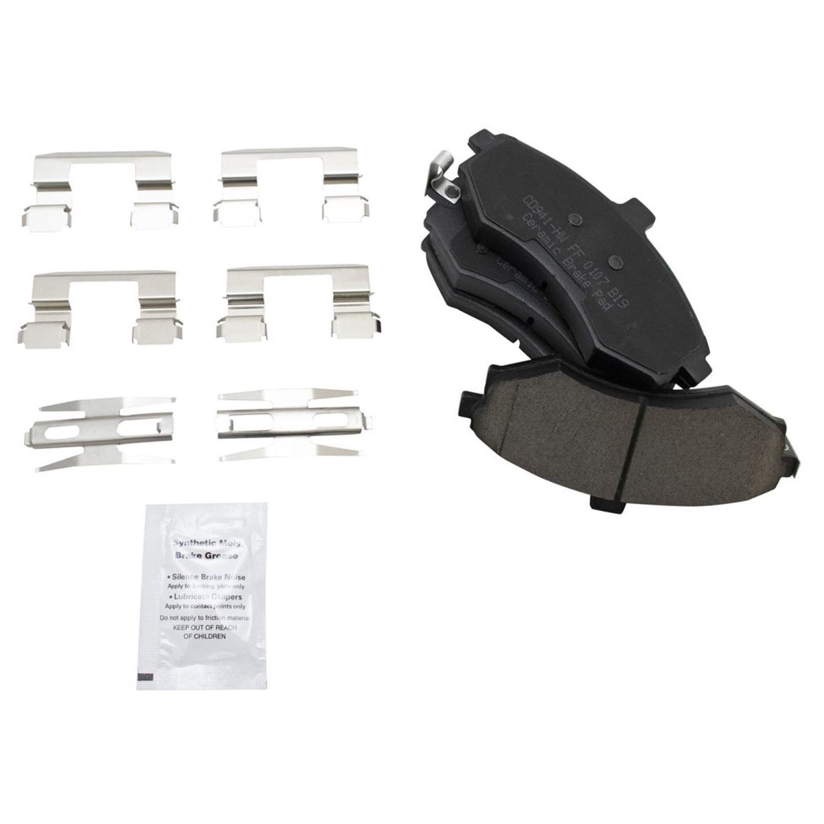 For 05 Hyundai Elantra GLS Hatchback Front & Rear Ceramic Disc Brake Pad Kit