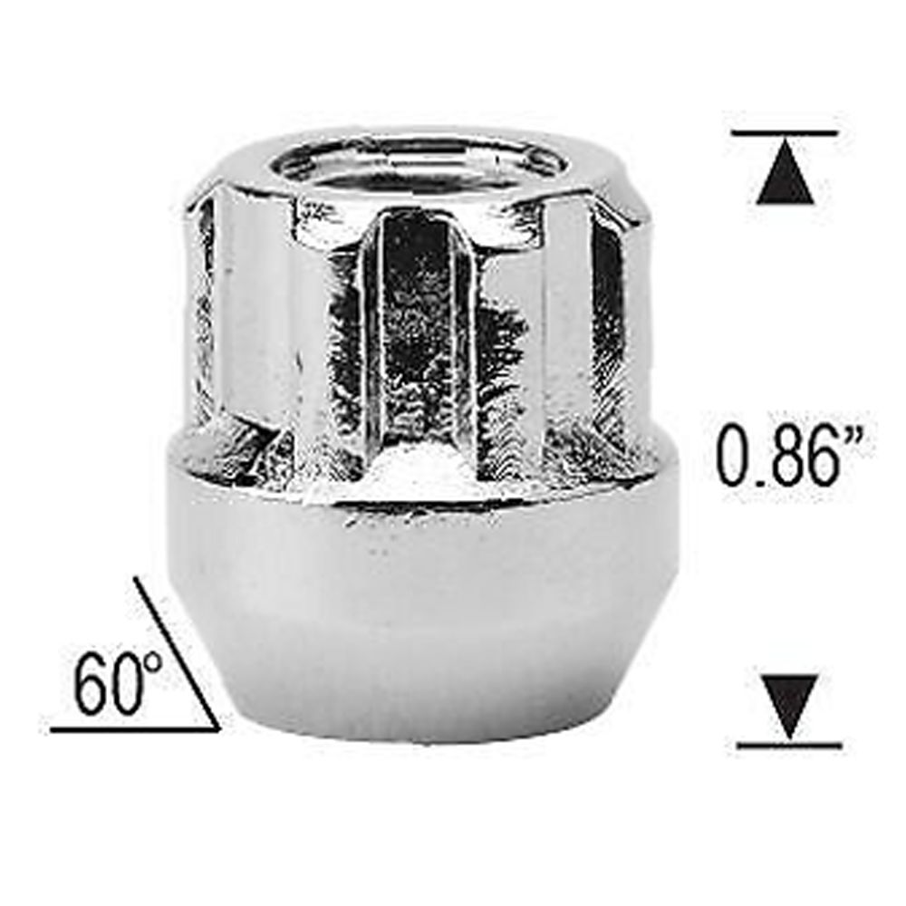 2 Sets Of - Lug Wheel Lock Nuts 1/2-20 Open End Bulge Acorn Locking Lugs