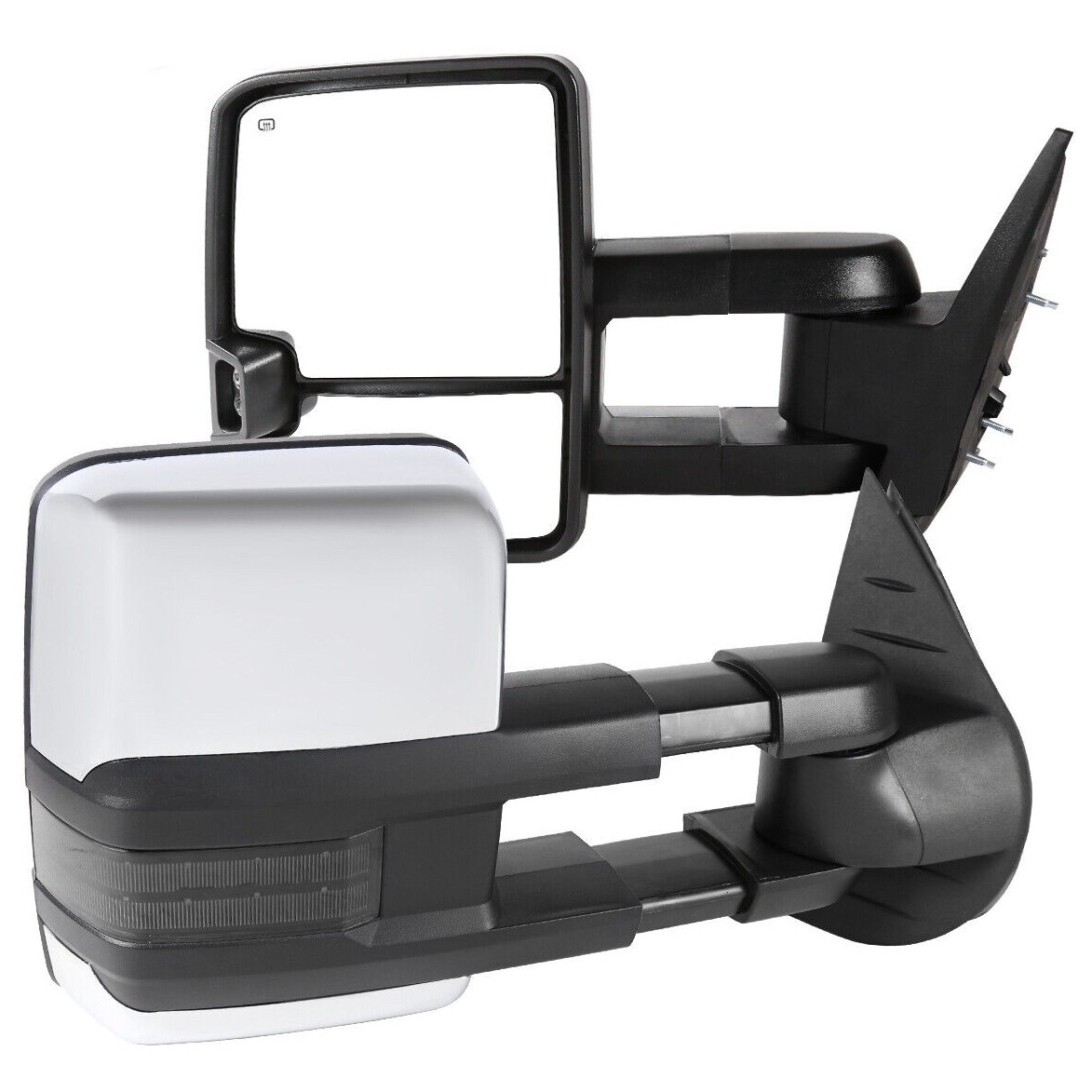 Tow Mirrors Silverado 1500 Chrome Power Heated+Smoke LED Signal