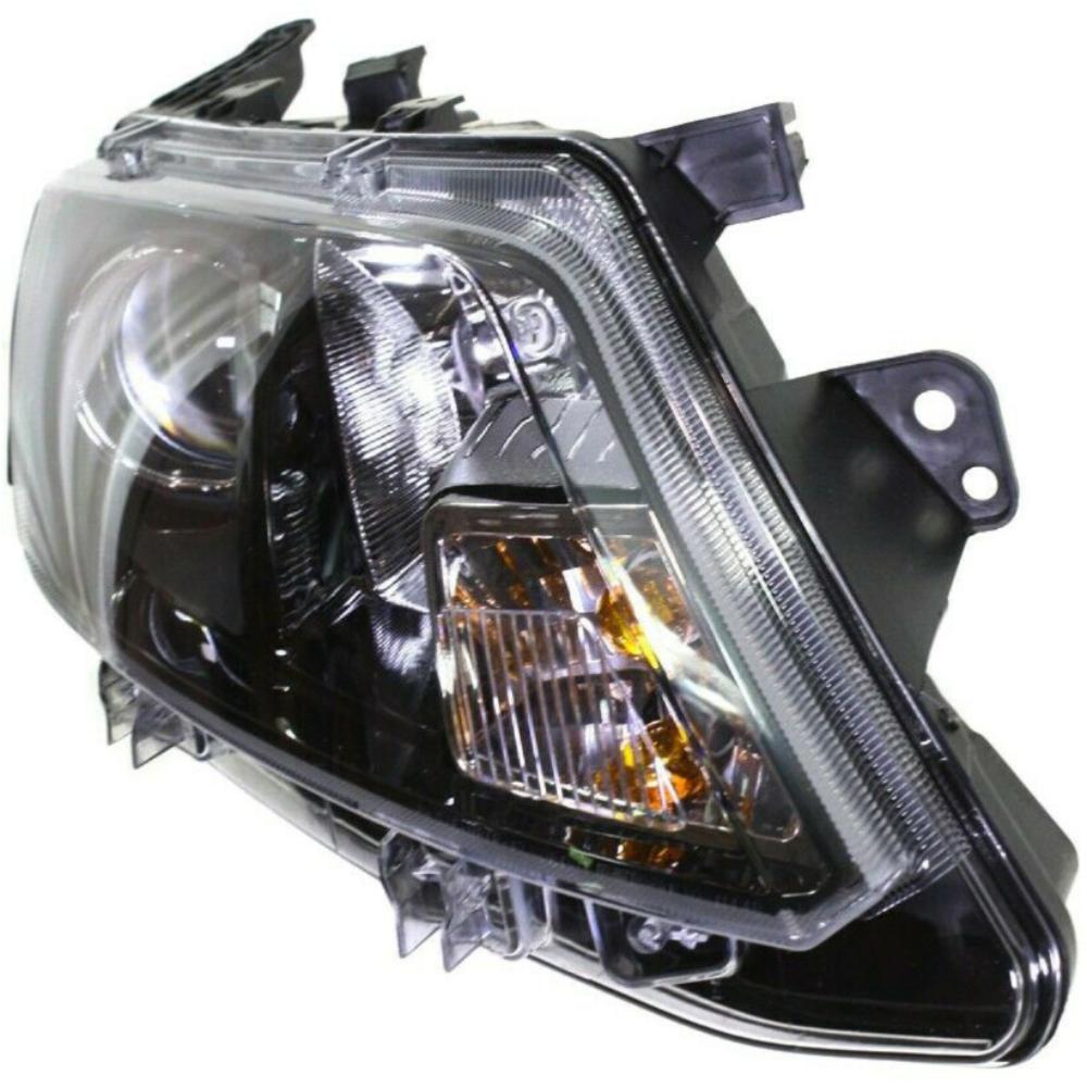Headlight For 2010-12 Fusion Sedan Right Black Housing With Bulb