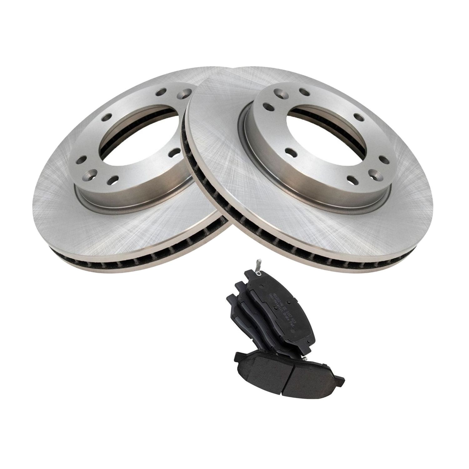 For 08 Hyundai Entourage GL Metallic Front Brake Pad & Rotors Kit Left & Right